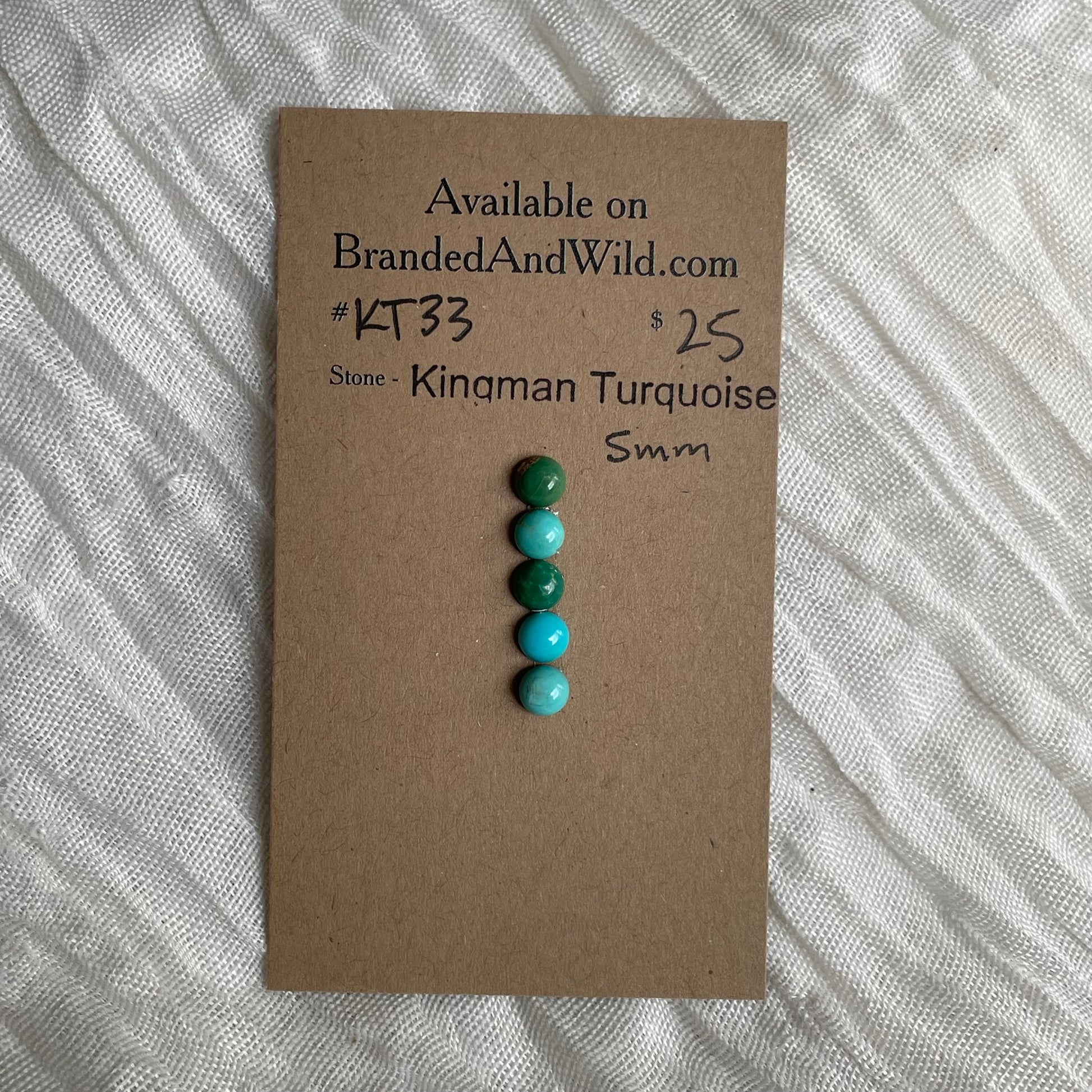 Kingman Turquoise Cabochon - KT33 0BB6EC4B-AD30-408A-B8A6-684A837B6E25 Brandedandwild.com