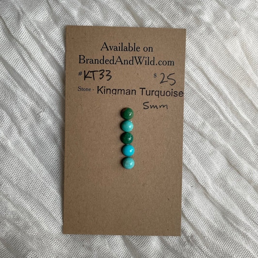 Kingman Turquoise Cabochon - KT33 0BB6EC4B-AD30-408A-B8A6-684A837B6E25 Brandedandwild.com