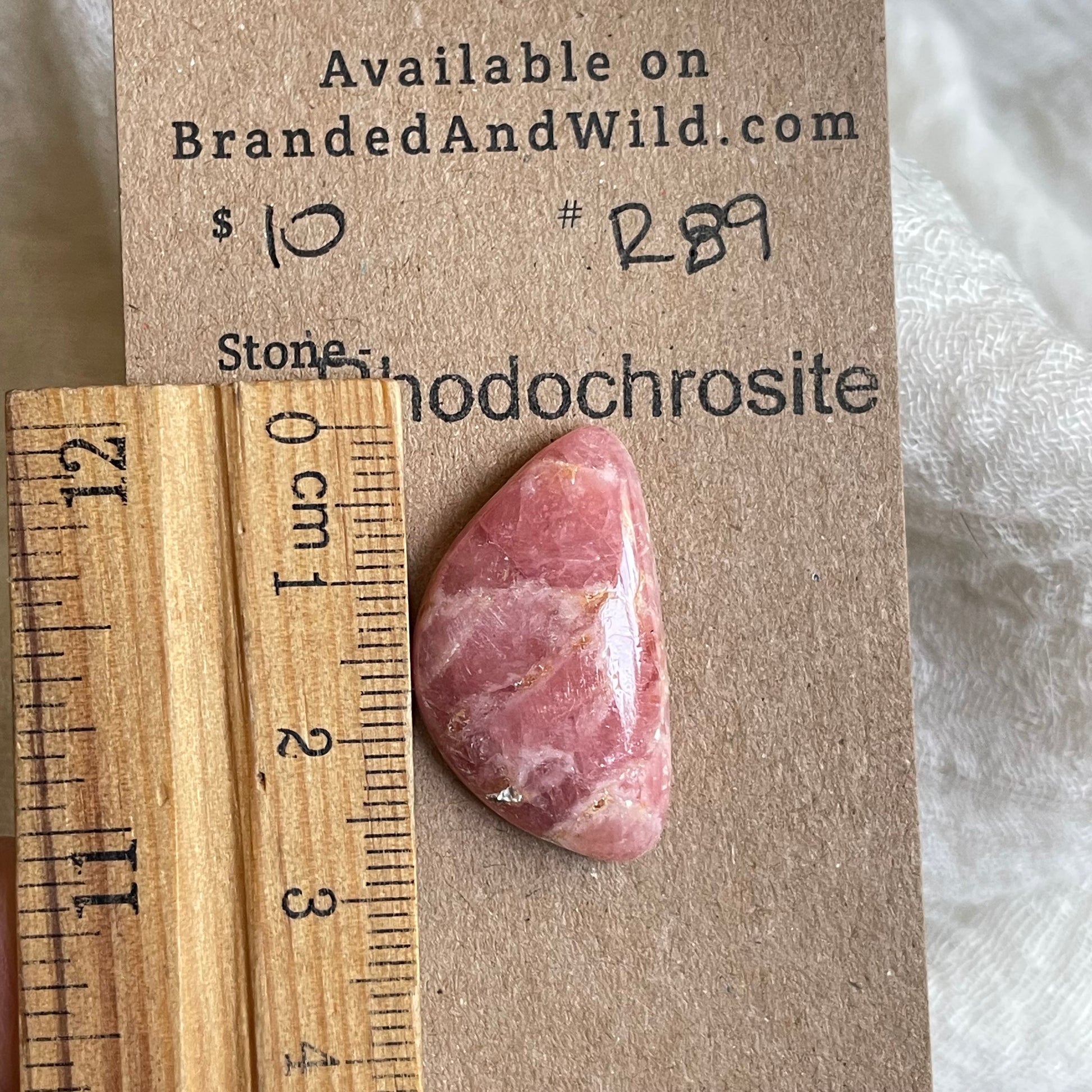 Rhodochrosite Cabochon - R89 0BBF176C-19B5-4569-9EF3-6B5271ABE563 Brandedandwild.com