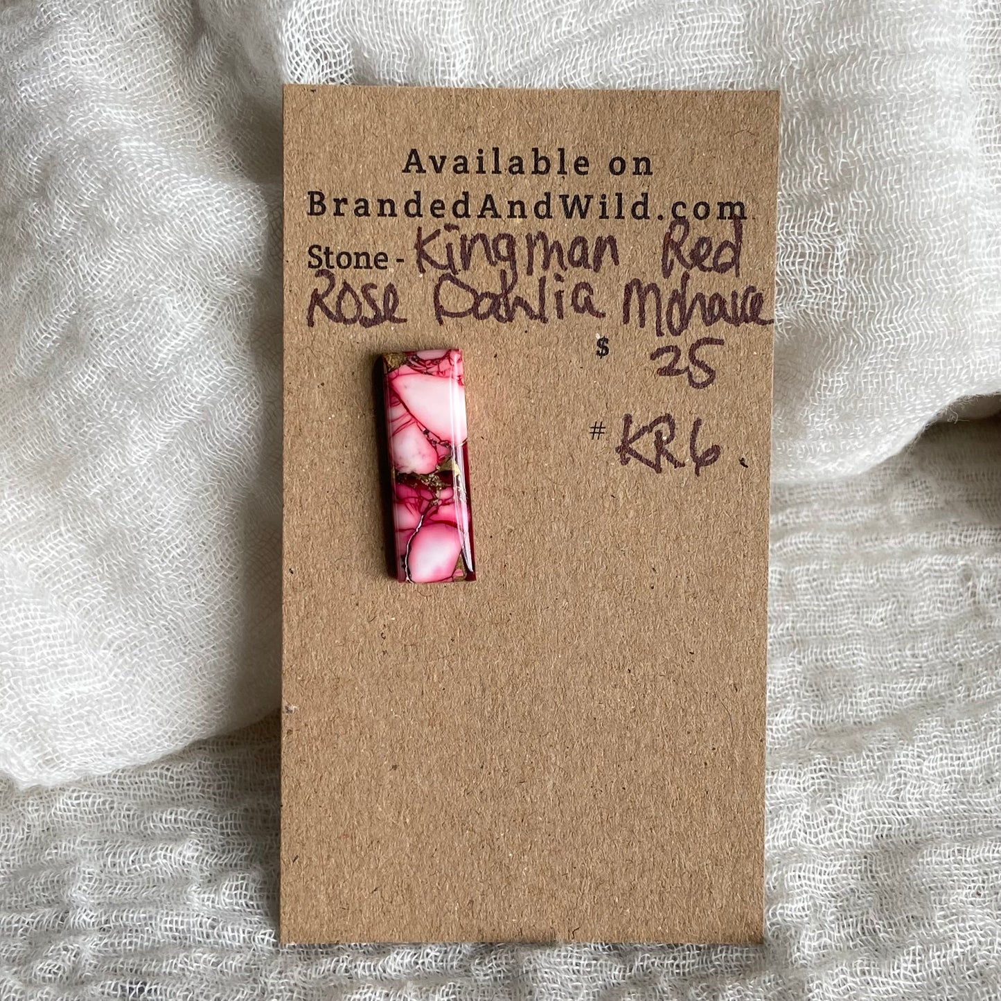 Kingman Red Dahlia Rose Mohave Cabochon - KR6