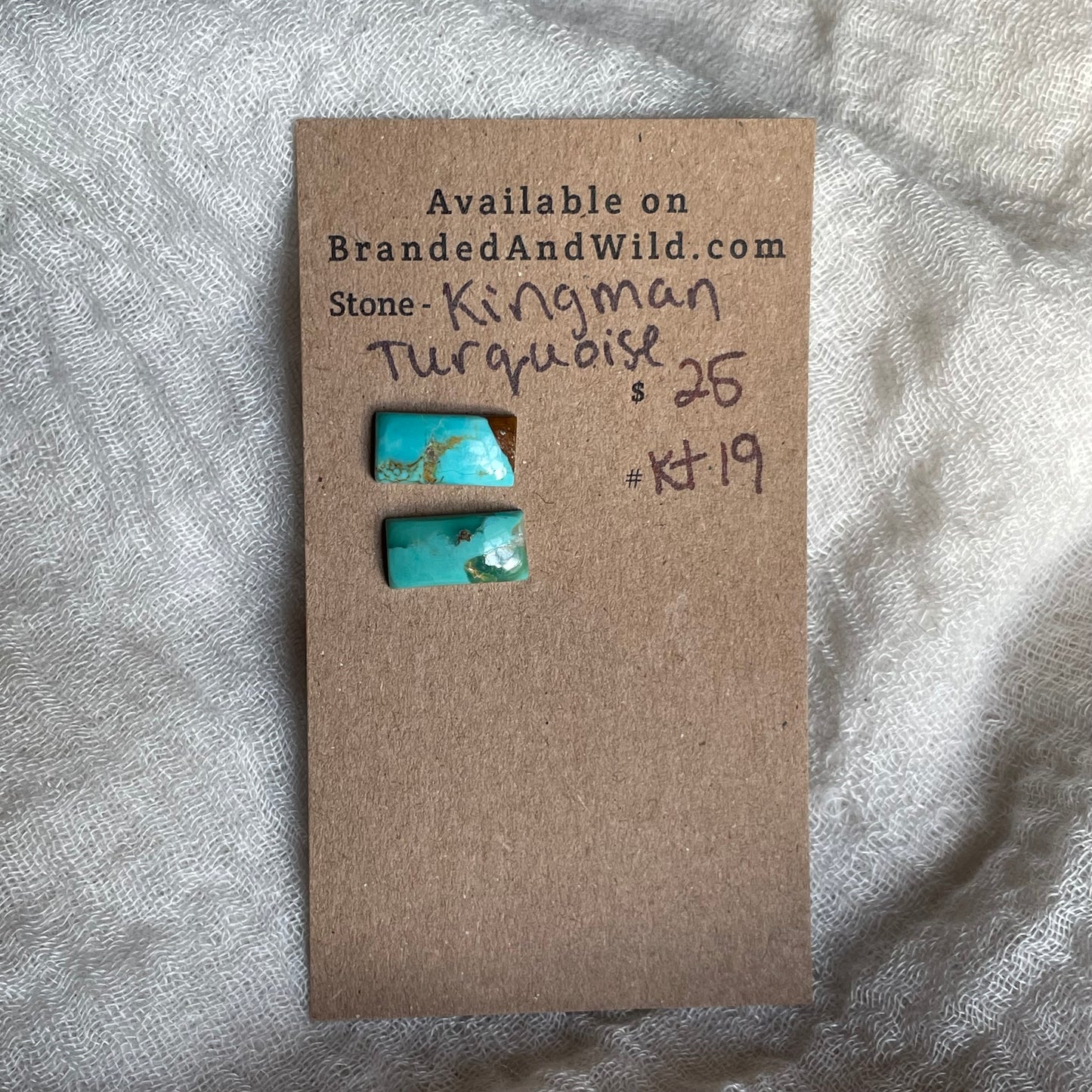 Kingman Turquoise Cabochon - KT19 0BC8B147-0A28-482B-8B77-953AF3C35C2A Brandedandwild.com