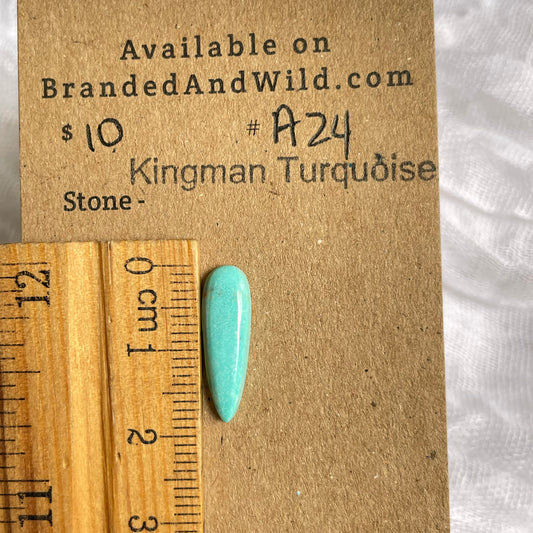 Kingman Turquoise Cabochon - KT24 0BCC26F5-39CD-4E33-99A0-3A0AF05A0436 Brandedandwild.com