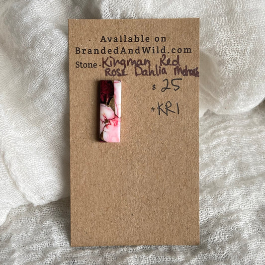 Kingman Red Dahlia Rose Mohave Cabochon - KR1