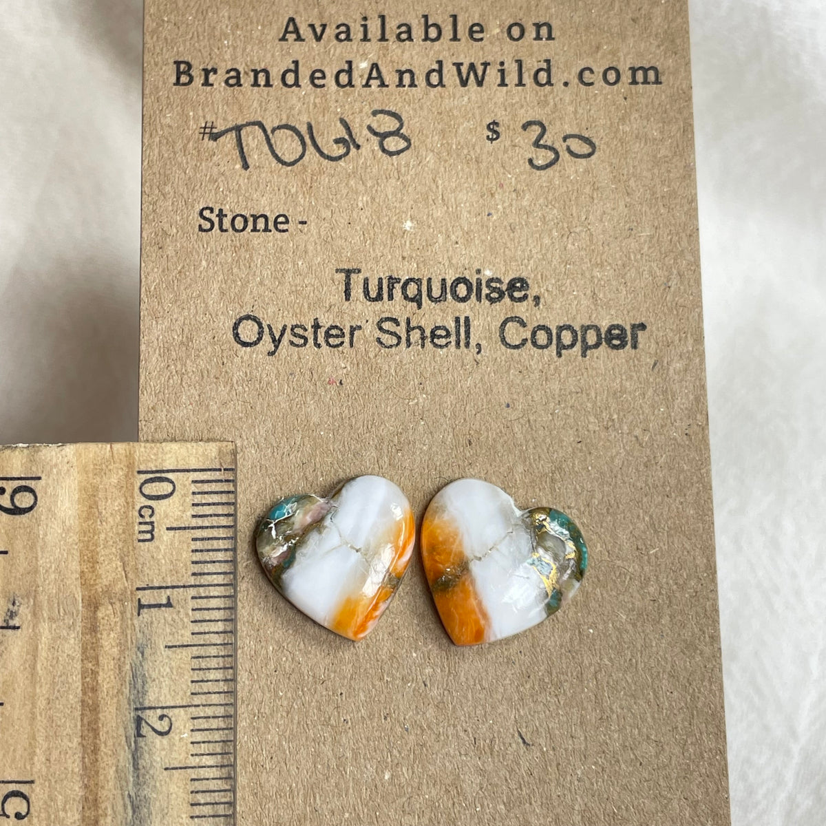 Turquoise, Oyster Shell, Copper Cabochon - TOC18