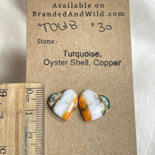Turquoise, Oyster Shell, Copper Cabochon - TOC18 0C146B41-D0CE-4883-B5F1-AAD4E92FBA94 Brandedandwild.com