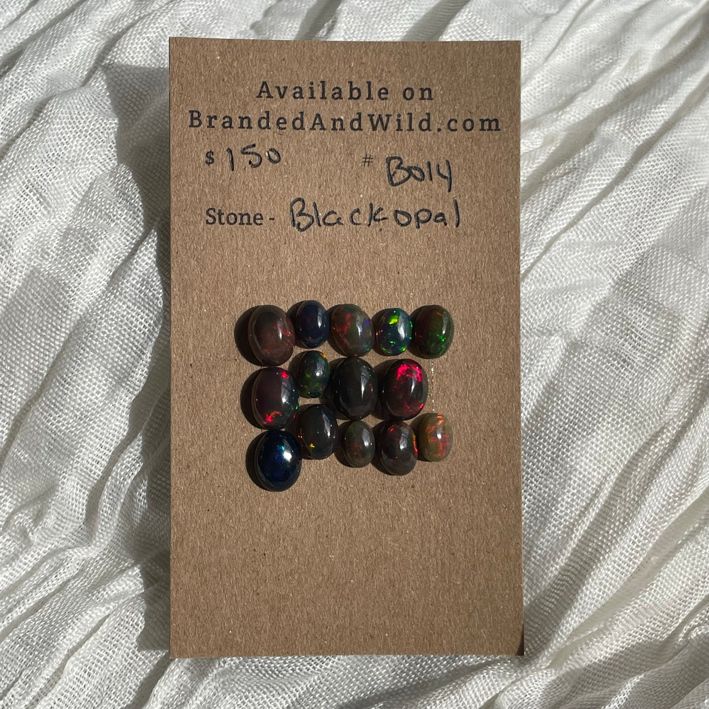 Black Opal - Cabochon - B014 0C2DE7EF-3E25-4A69-8A4F-0112BFD49EA2 Brandedandwild.com
