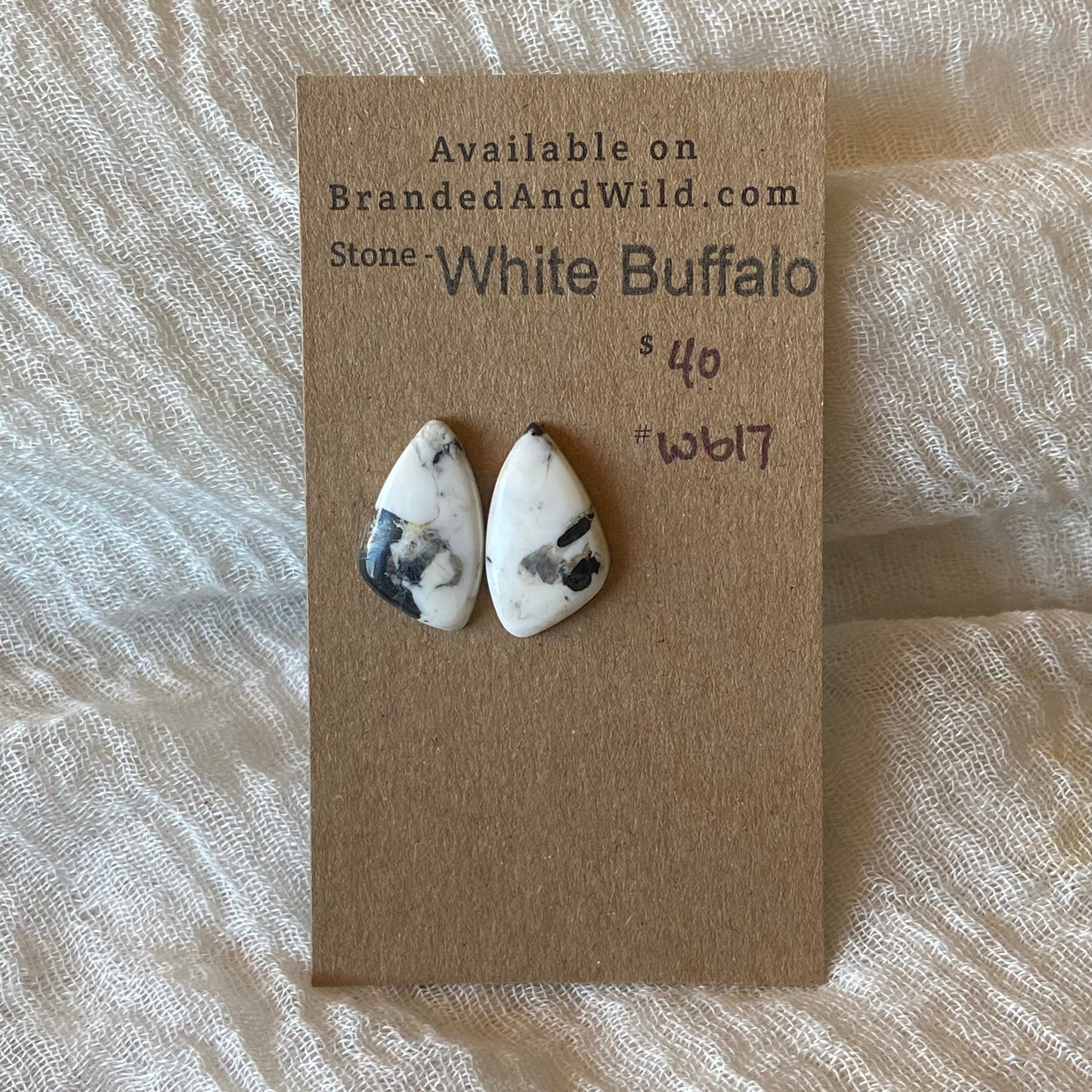 White Buffalo Cabochon - WB17