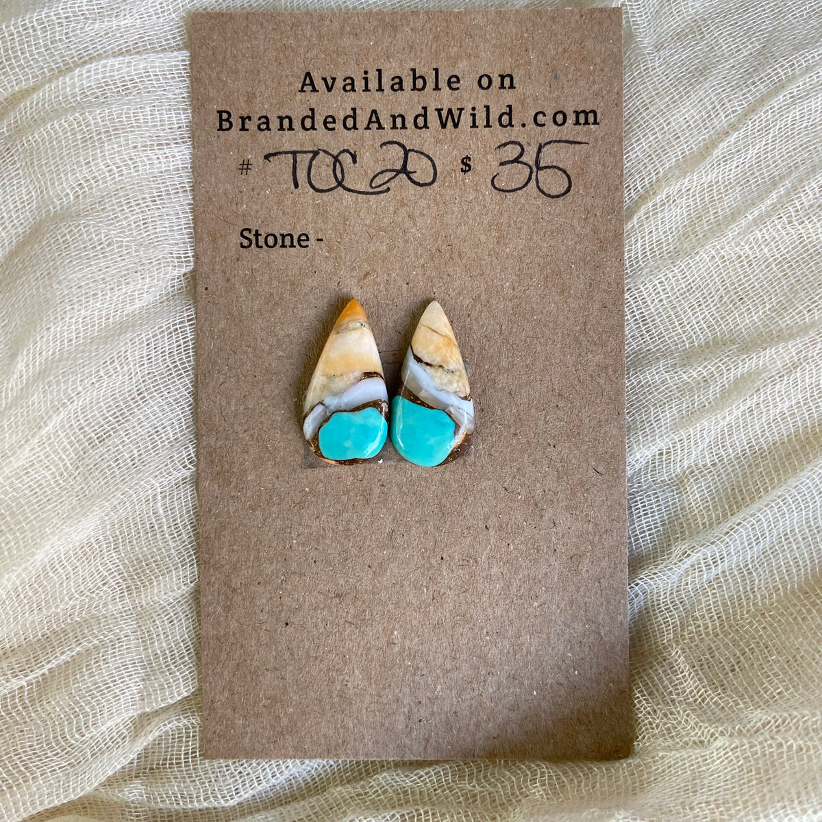 Turquoise, Oyster Shell, Copper Cabochon - TOC20 0C737819-9BEE-46FF-B366-840A068E06CA Brandedandwild.com