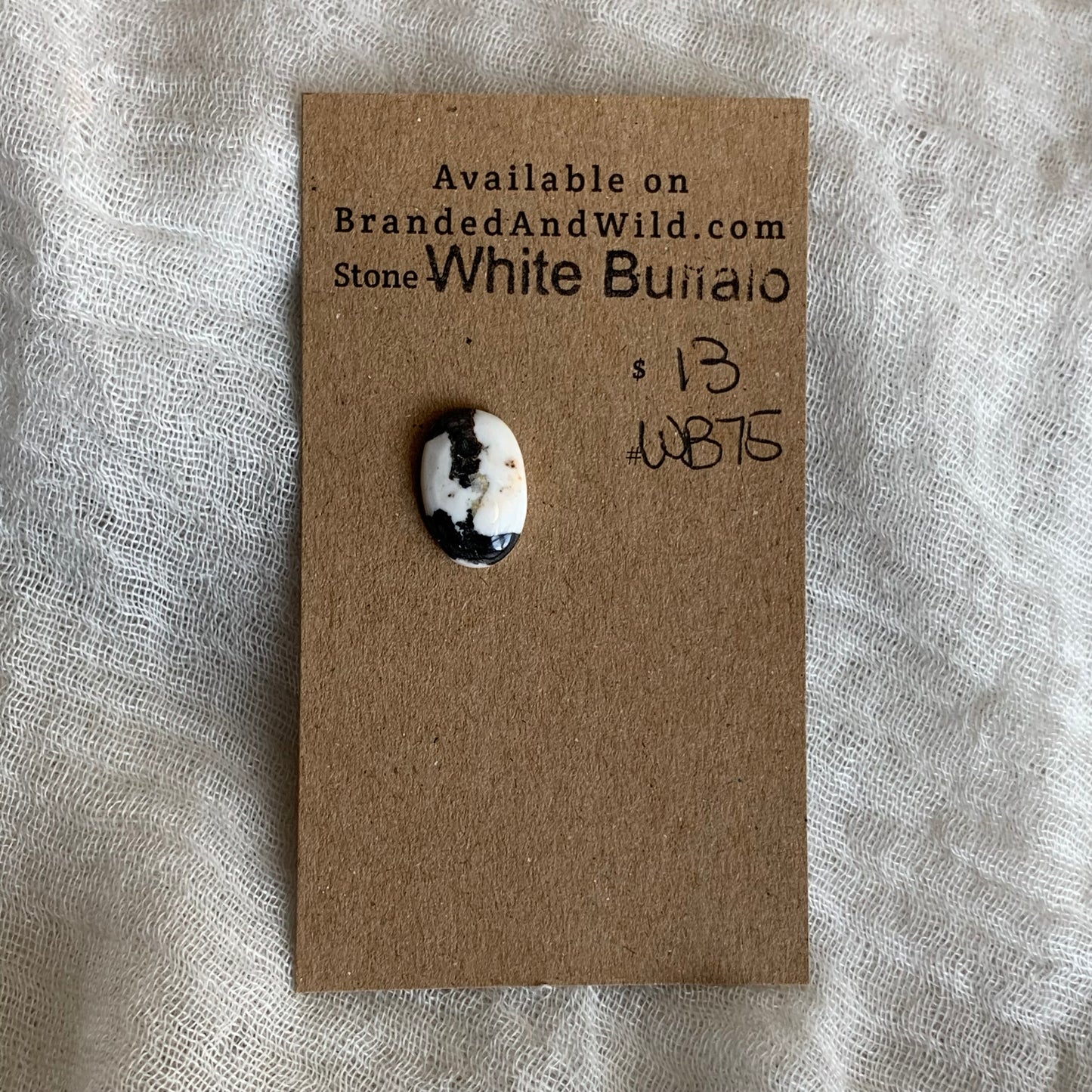 White Buffalo Cabochon - WB75