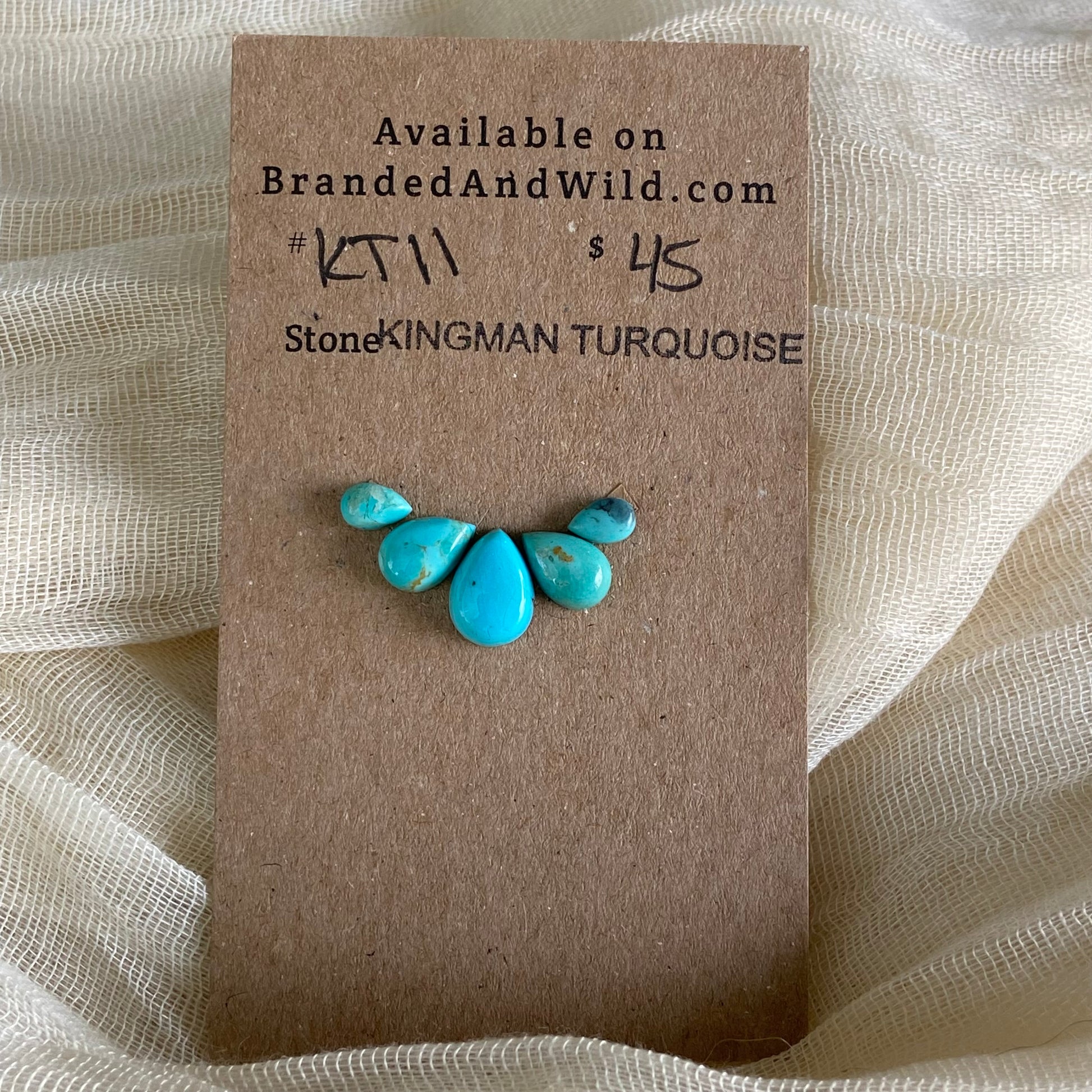 Kingman Turquoise Cabochon - KT11 0C8F02ED-995B-44C0-A42E-DAB07B6F5F08 Brandedandwild.com