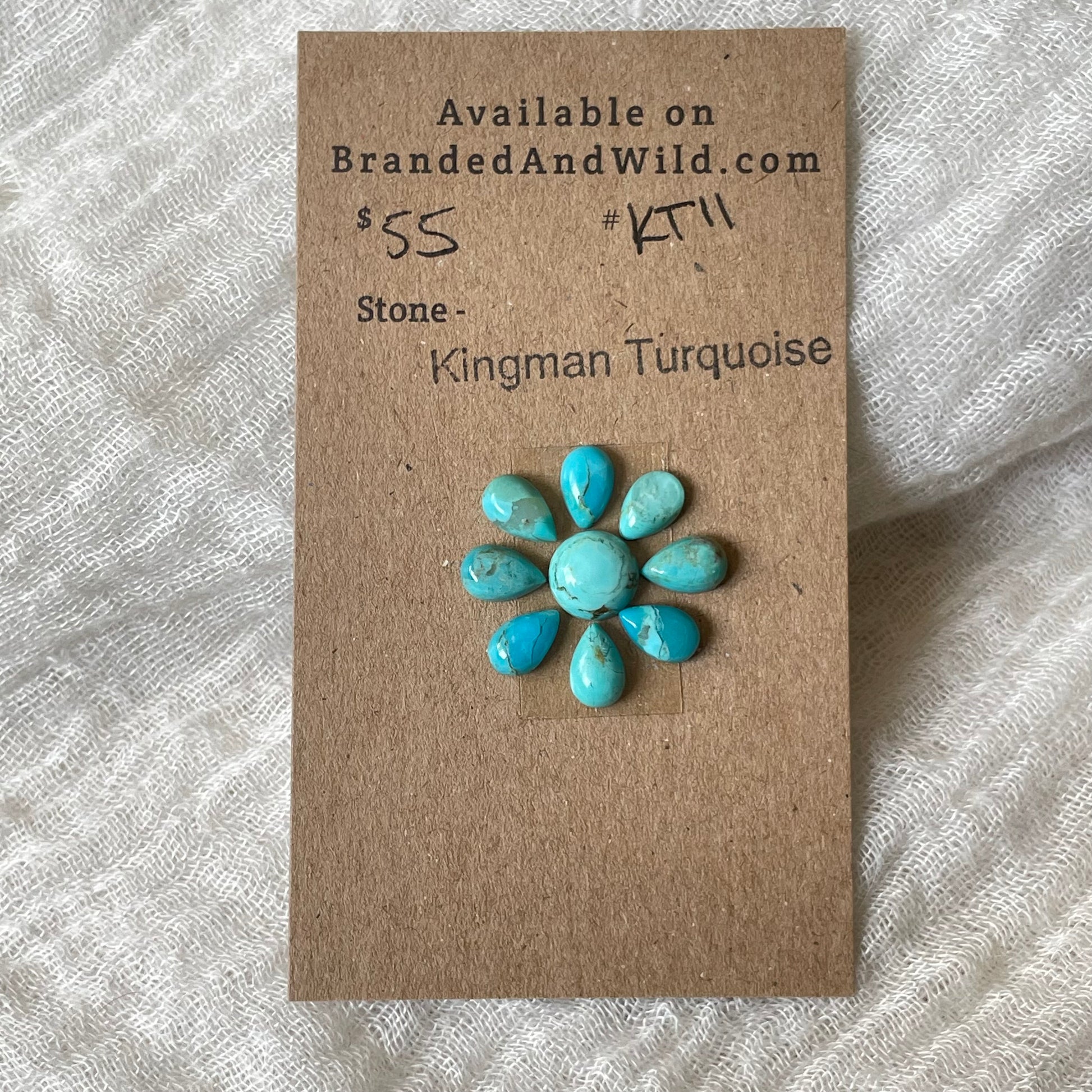 Kingman Turquoise Cabochon - KT11 0C941C6B-5F83-4BFA-B07B-C7AADFC6FE3B Brandedandwild.com