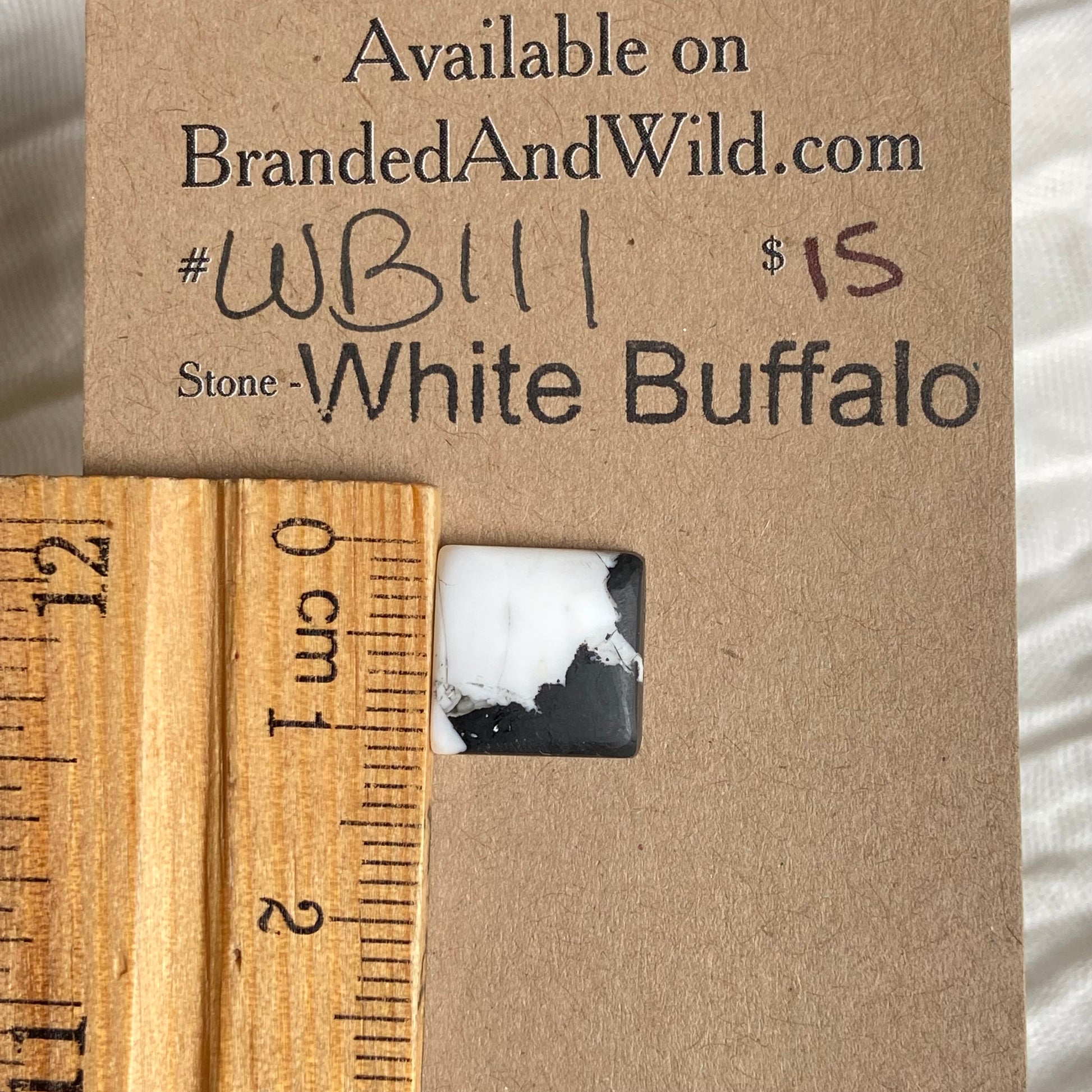 White Buffalo Cabochon - WB111 0CD9FBF8-4F43-401B-9D4C-BE0BF1207837 Brandedandwild.com