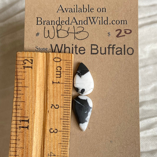 White Buffalo Cabochon - WB43 0CE072BA-290C-4905-BA21-E87B20FAA249 Brandedandwild.com