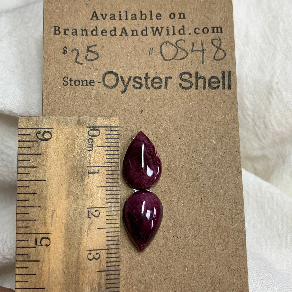 Oyster Shell Cabochon - OS48 0D136520-B5FA-402F-B122-6BC7B57A72E4 Brandedandwild.com