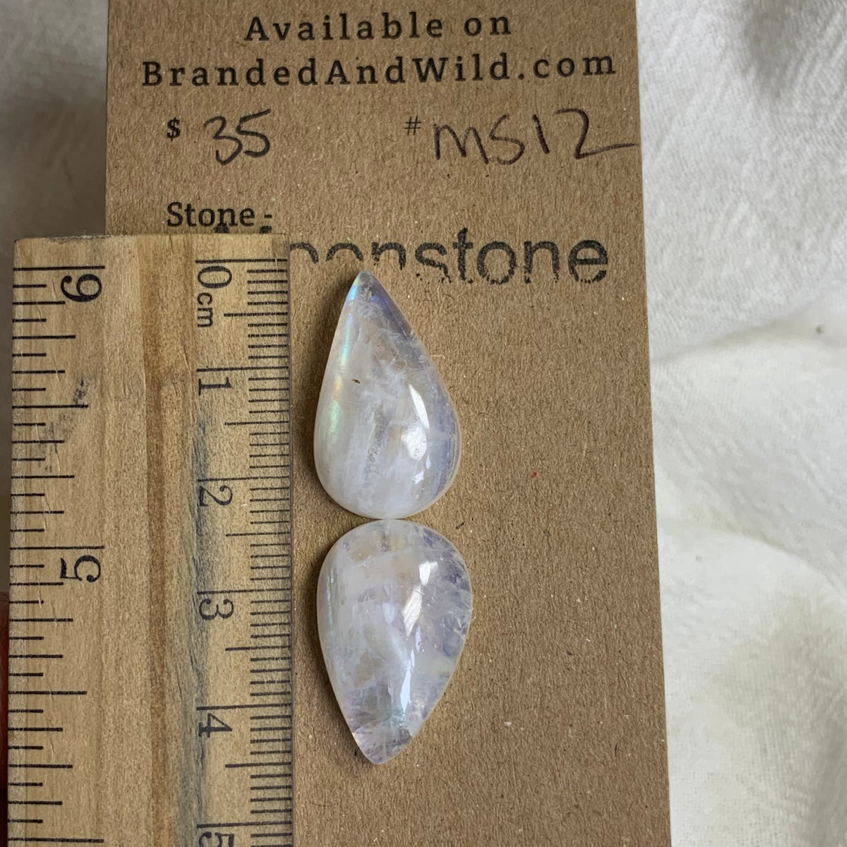 Moonstone Cabochon - MS12 0D2AD0E3-38DA-4DDB-B66F-C98EDEADE857 Brandedandwild.com
