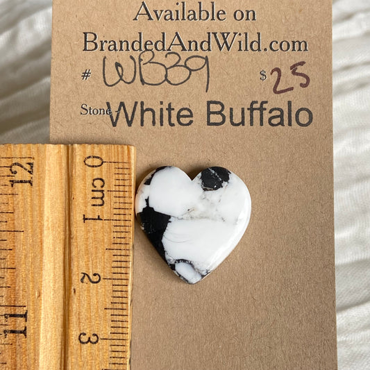 White Buffalo Cabochon - WB39 0D3133E6-4716-4A45-9D78-7F4FB50A3478 Brandedandwild.com