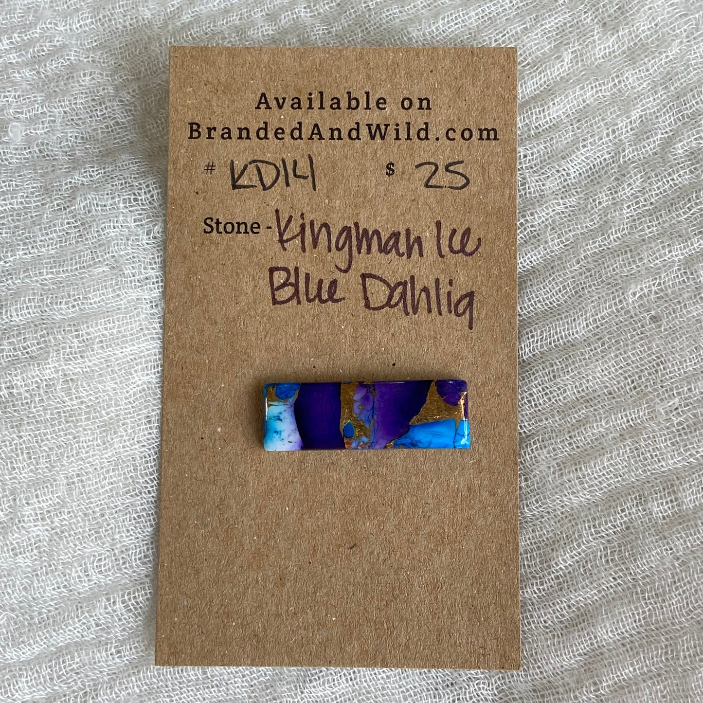 Kingman Ice Blue Dahlia Cabochon - KD14