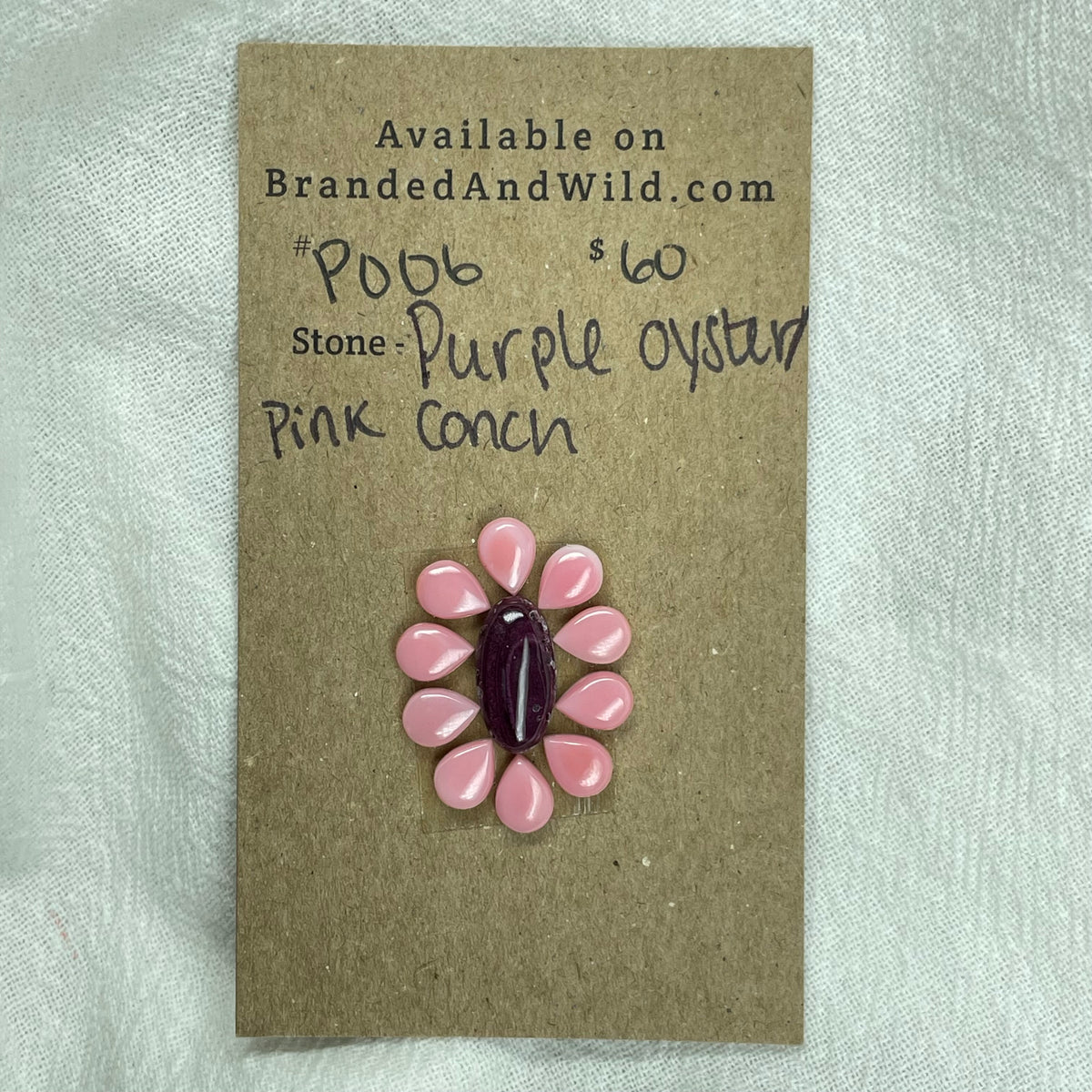Pink Conch / Oyster Shell Cabochon - PO06 0D56349E-38DA-4D4E-8BF0-7F6C6F99F0B9 Brandedandwild.com