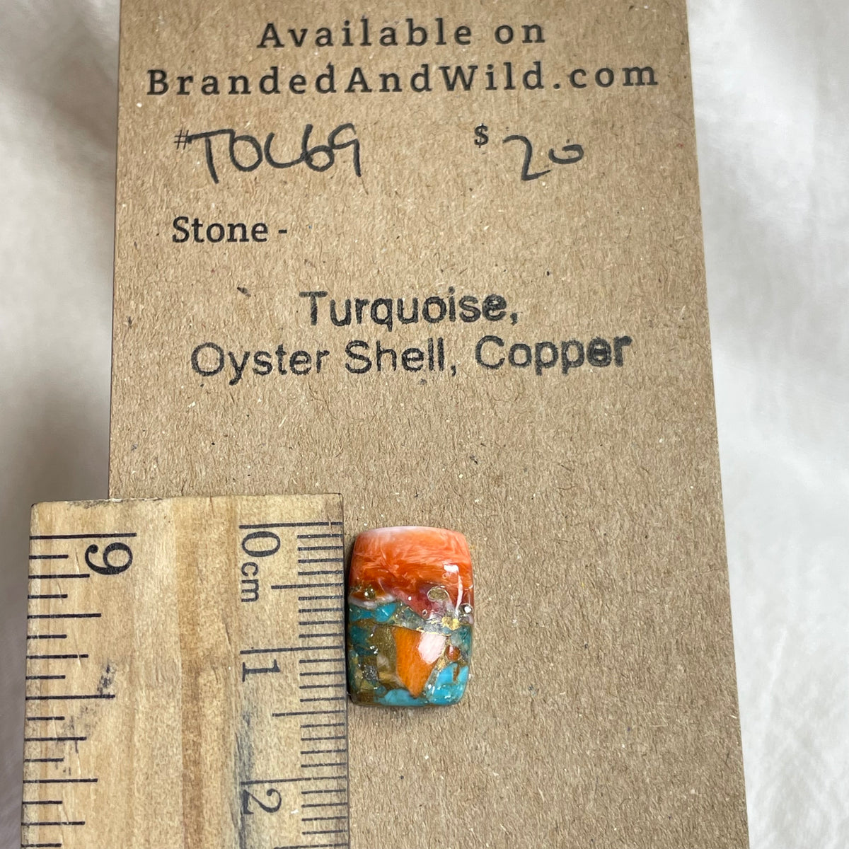 Turquoise, Oyster Shell, Copper Cabochon - TOC69