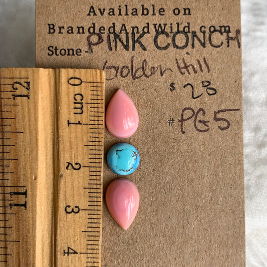 Pink Conch/Golden Hill Cabochon - PG5