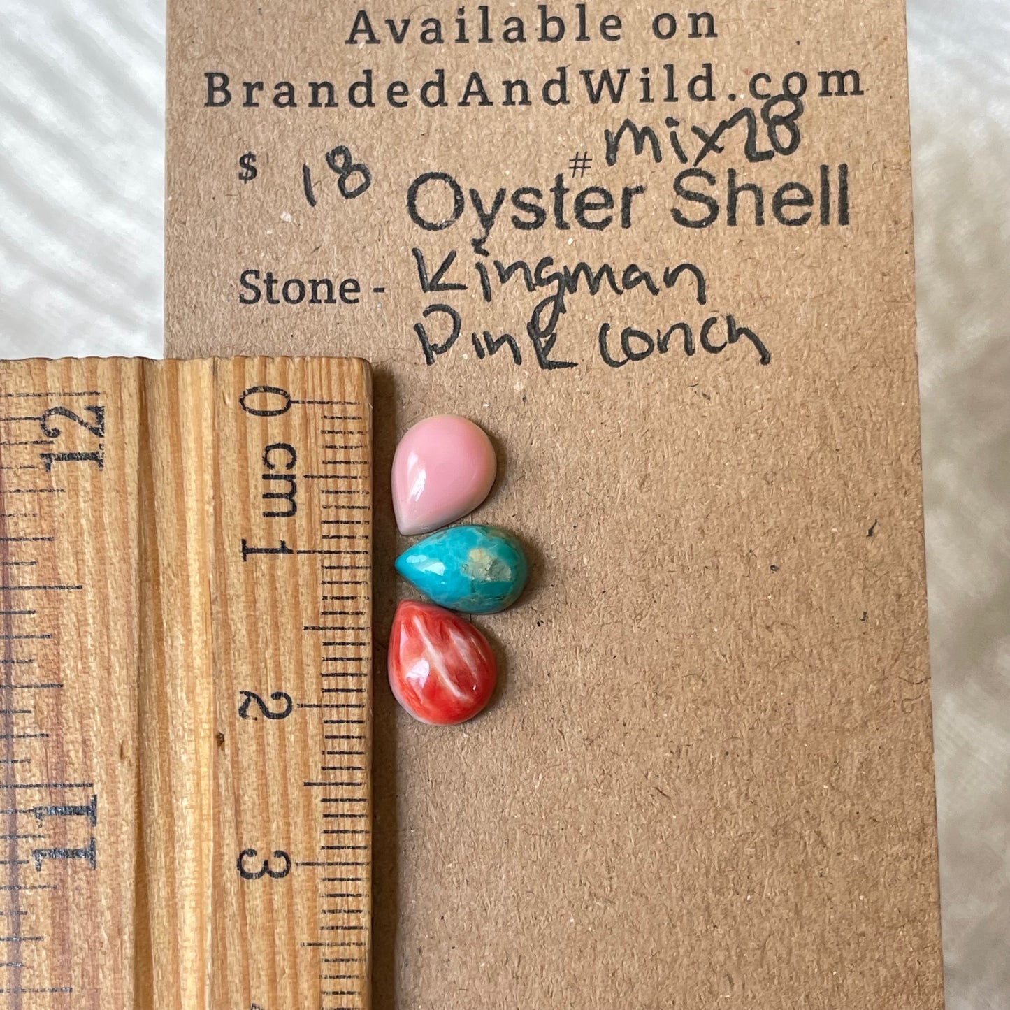Kingman / Oyster Shell / Pink Conch Cabochon - Mix28 0DE20EF2-33FD-4E94-A6A2-2704315448F1 Brandedandwild.com