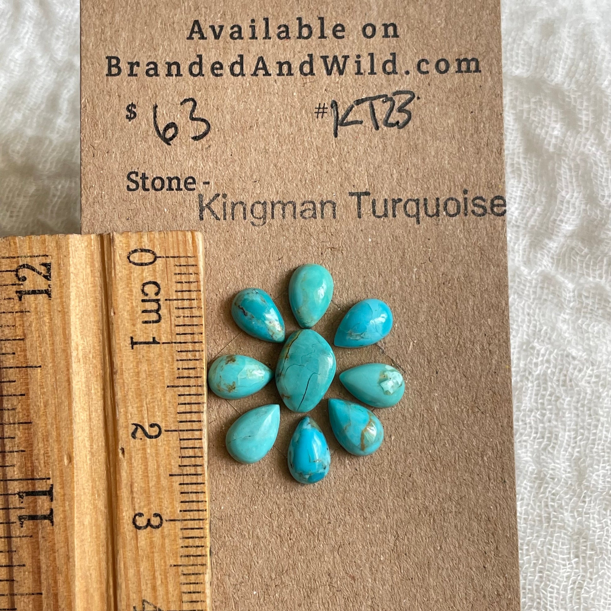 Kingman Turquoise Cabochon - KT23 0DEE5004-0B73-439A-92DD-DE8B2D02823A Brandedandwild.com