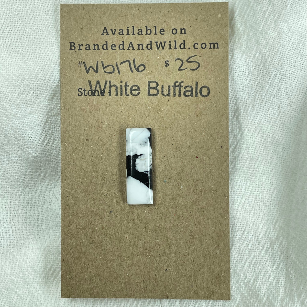 White Buffalo Cabochon - WB176 0E06F12E-9DDB-4B20-9B7F-0F3D851C43F1 Brandedandwild.com