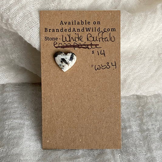 White Buffalo Cabochon - WB34