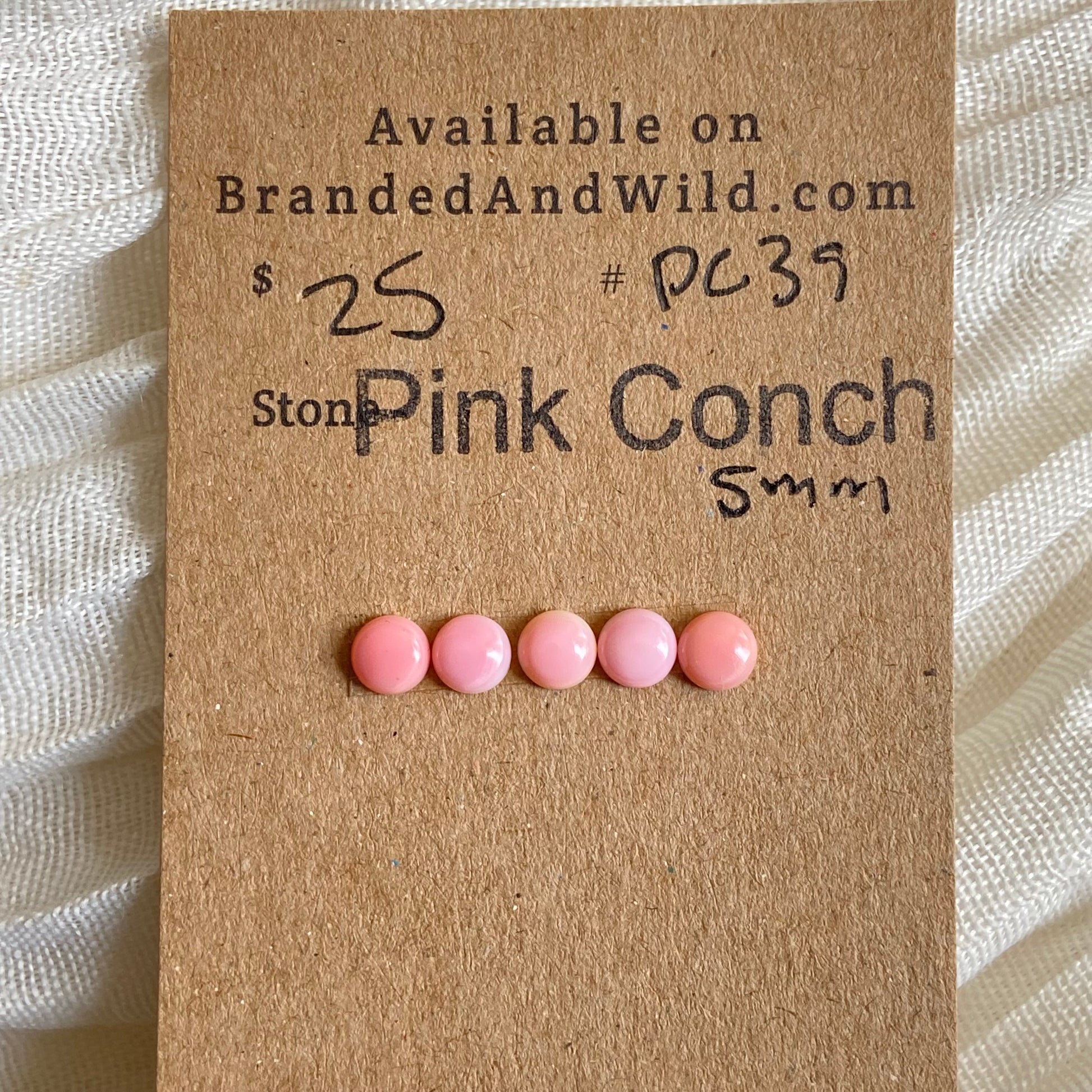 Pink Conch Cabochon - PC39 0E44DBCA-5714-43C3-A38C-02CC78D98E74 Brandedandwild.com