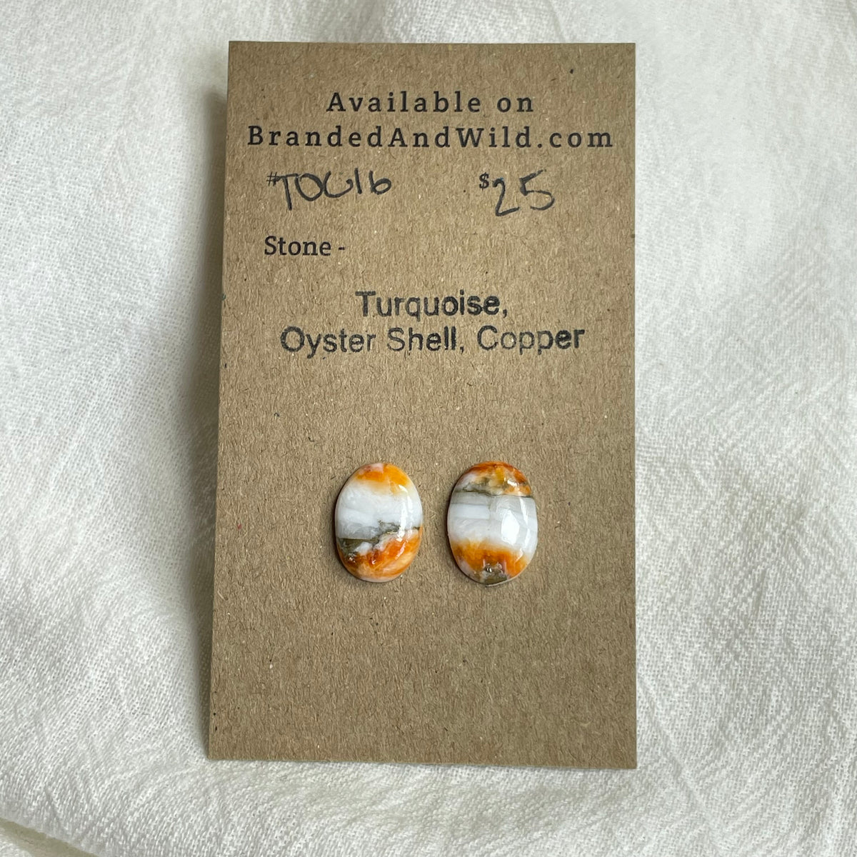 Turquoise, Oyster Shell, Copper Cabochon - TOC16