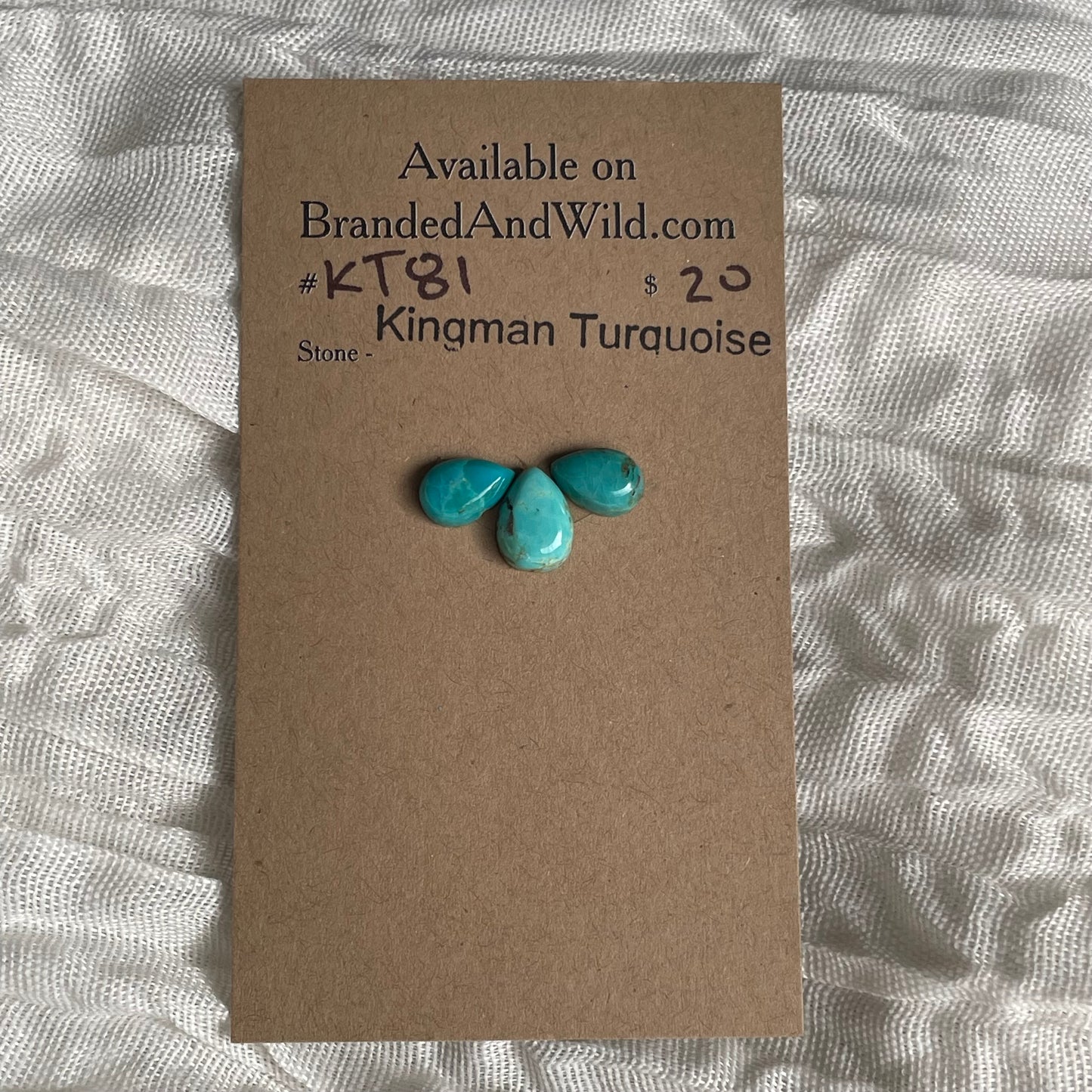 Kingman Turquoise Cabochon - KT81 0E5B222A-7FC3-4A2C-93FF-9D04EE5A1E29 Brandedandwild.com
