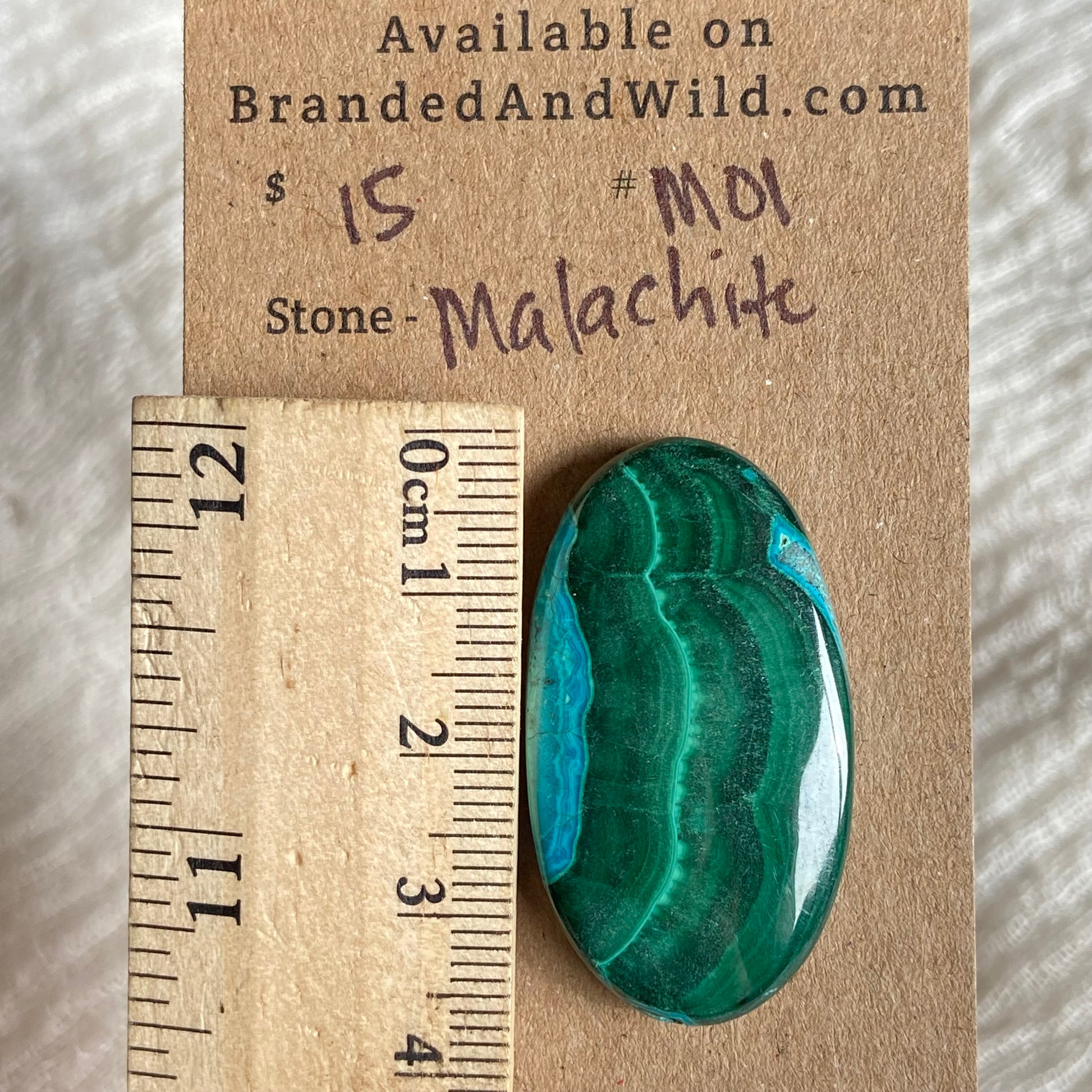 Malachite Cabochon - M01 0E7EA731-CAAA-4267-B39F-E11CC84D539B Brandedandwild.com