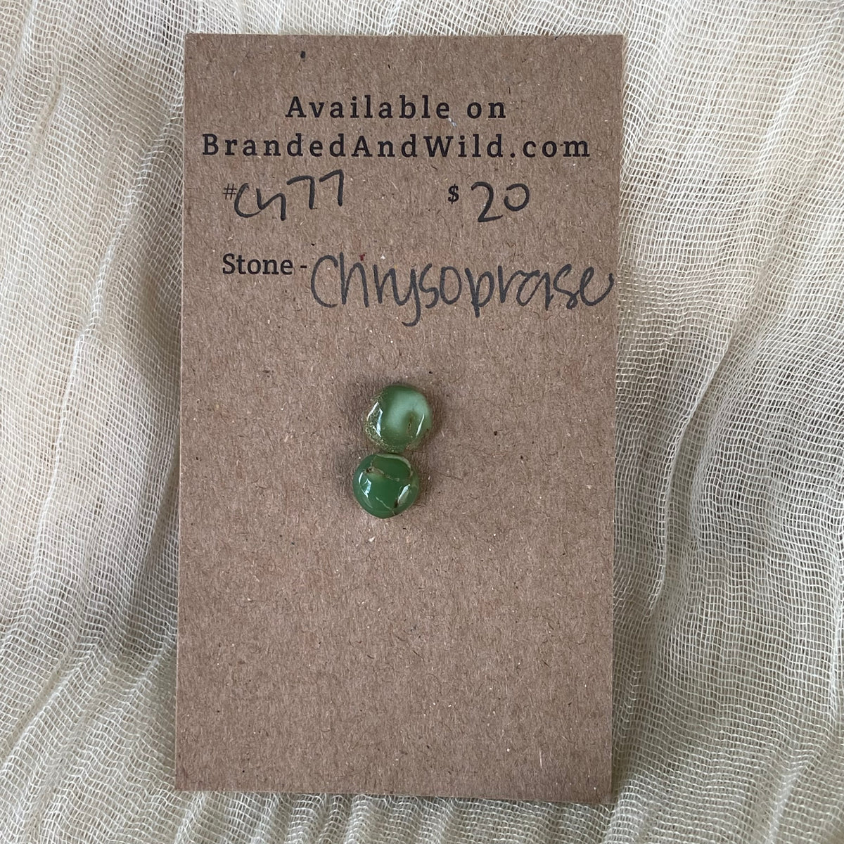 Chrysoprase Cabochon - Ch77 0E9549D7-B578-47CE-A910-15C5CE064DF1 Brandedandwild.com