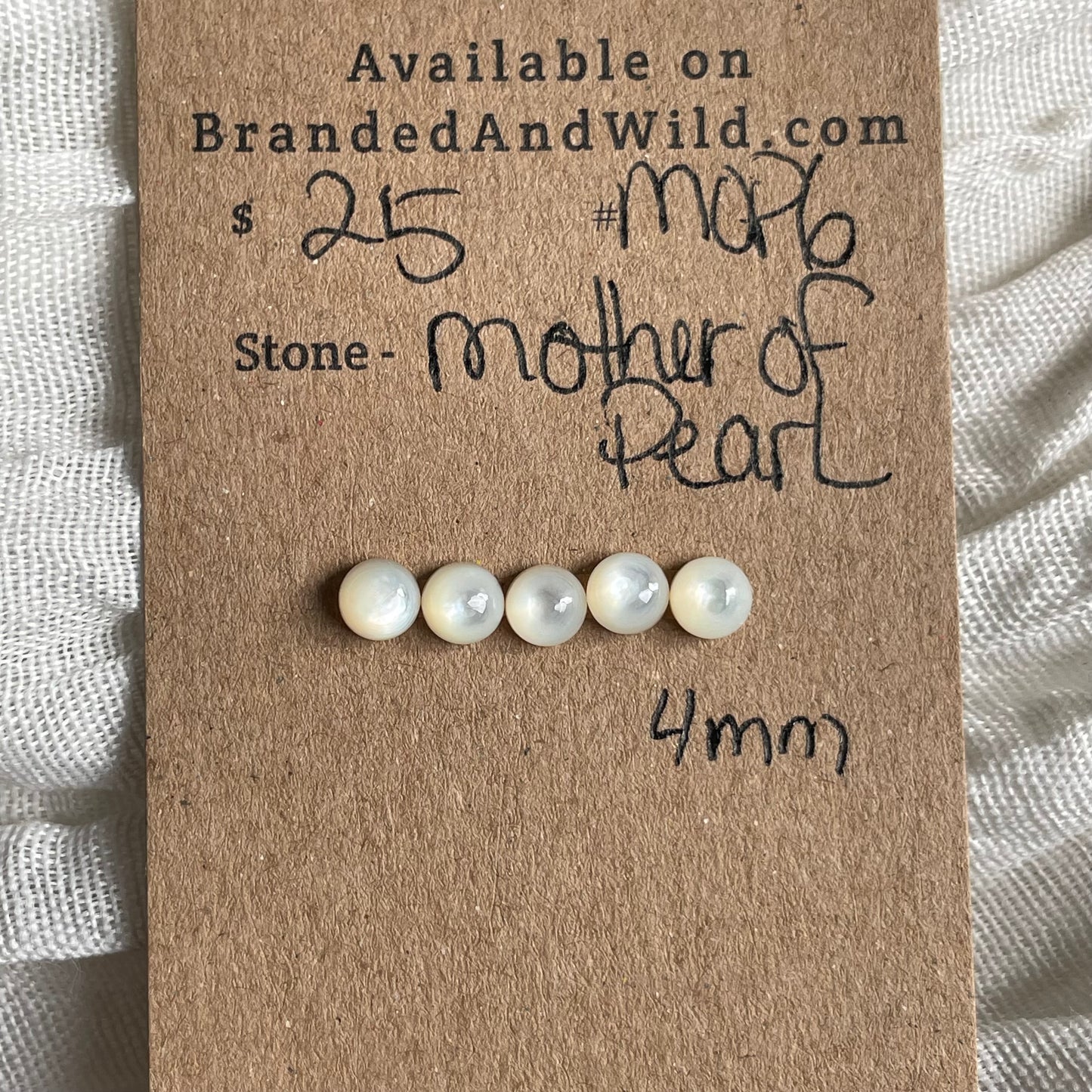 Mother of Pearl Cabochon - MOP6 0EA43649-6516-436D-8C30-E9F5AD4172DF Brandedandwild.com