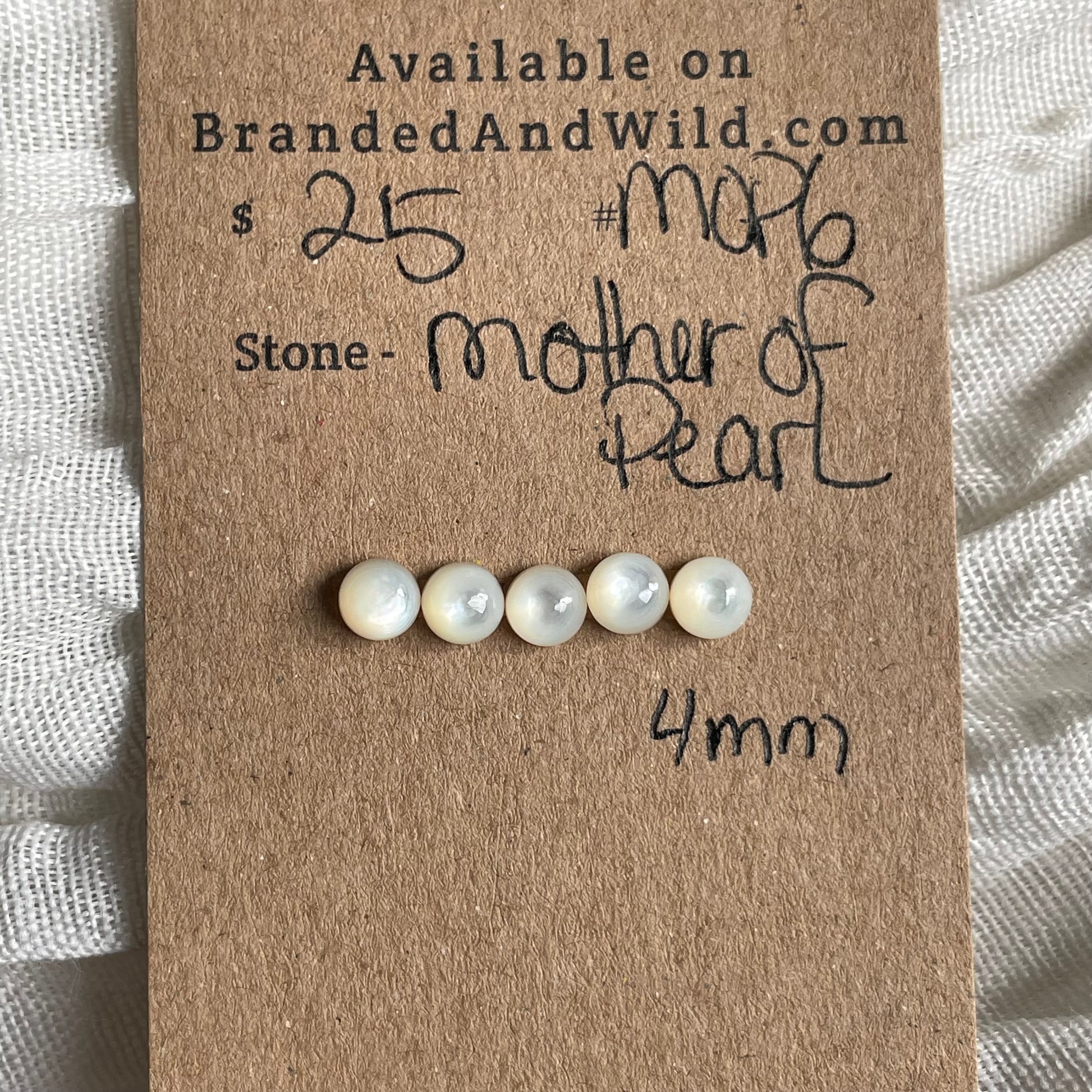 Mother of Pearl Cabochon - MOP6 0EA43649-6516-436D-8C30-E9F5AD4172DF Brandedandwild.com