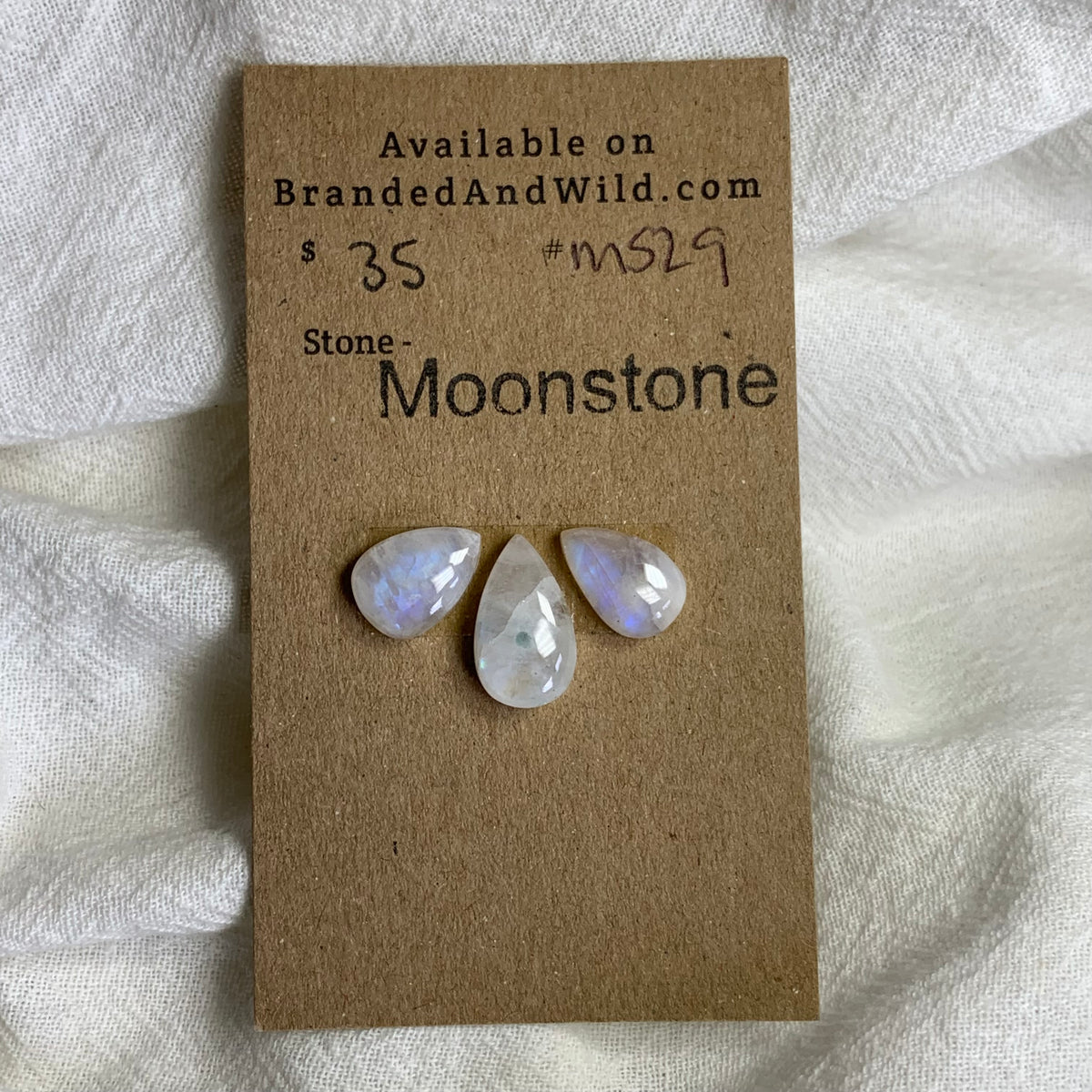 Moonstone Cabochon - MS29 0EB7C7ED-2AC3-46A5-A26B-9004952DFE3D Brandedandwild.com