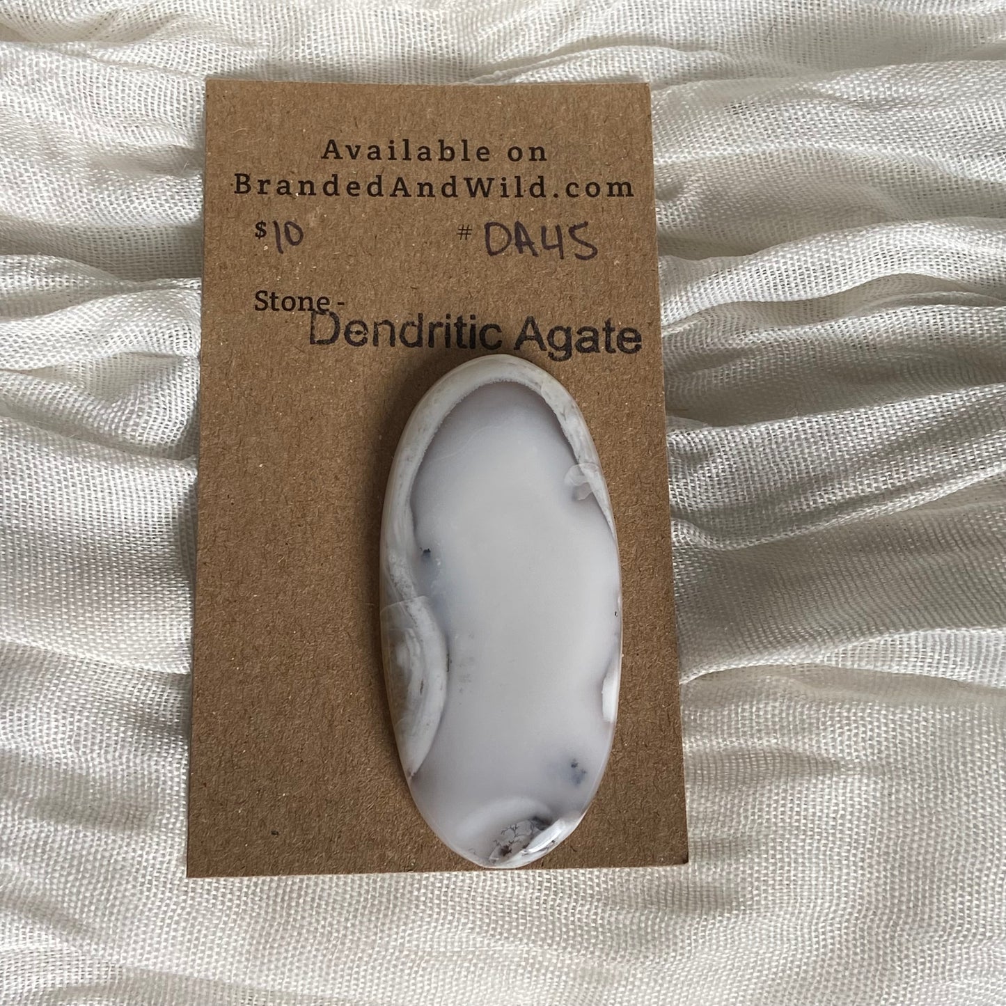 Dendritic Agate Cabochon - DA45 0EC355DC-D949-462E-BA1E-F6029C74F73D Brandedandwild.com