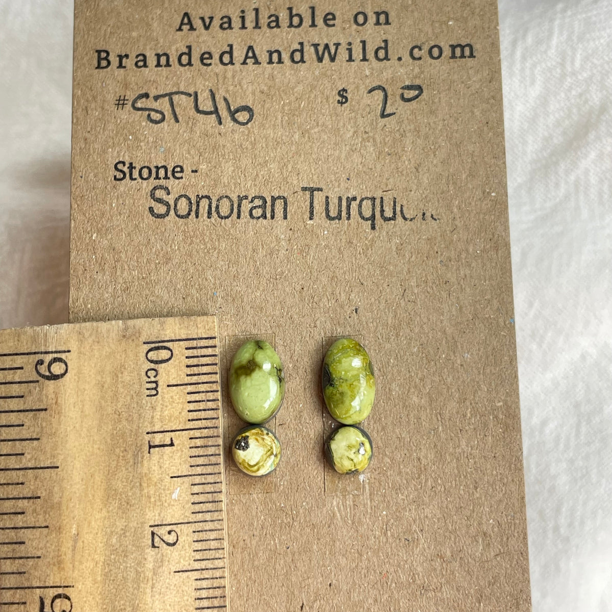 Sonoran Turquoise Cabochon - ST46 0ECF3EA3-CD9C-4B3F-A0F5-D9F8FB54580A Brandedandwild.com