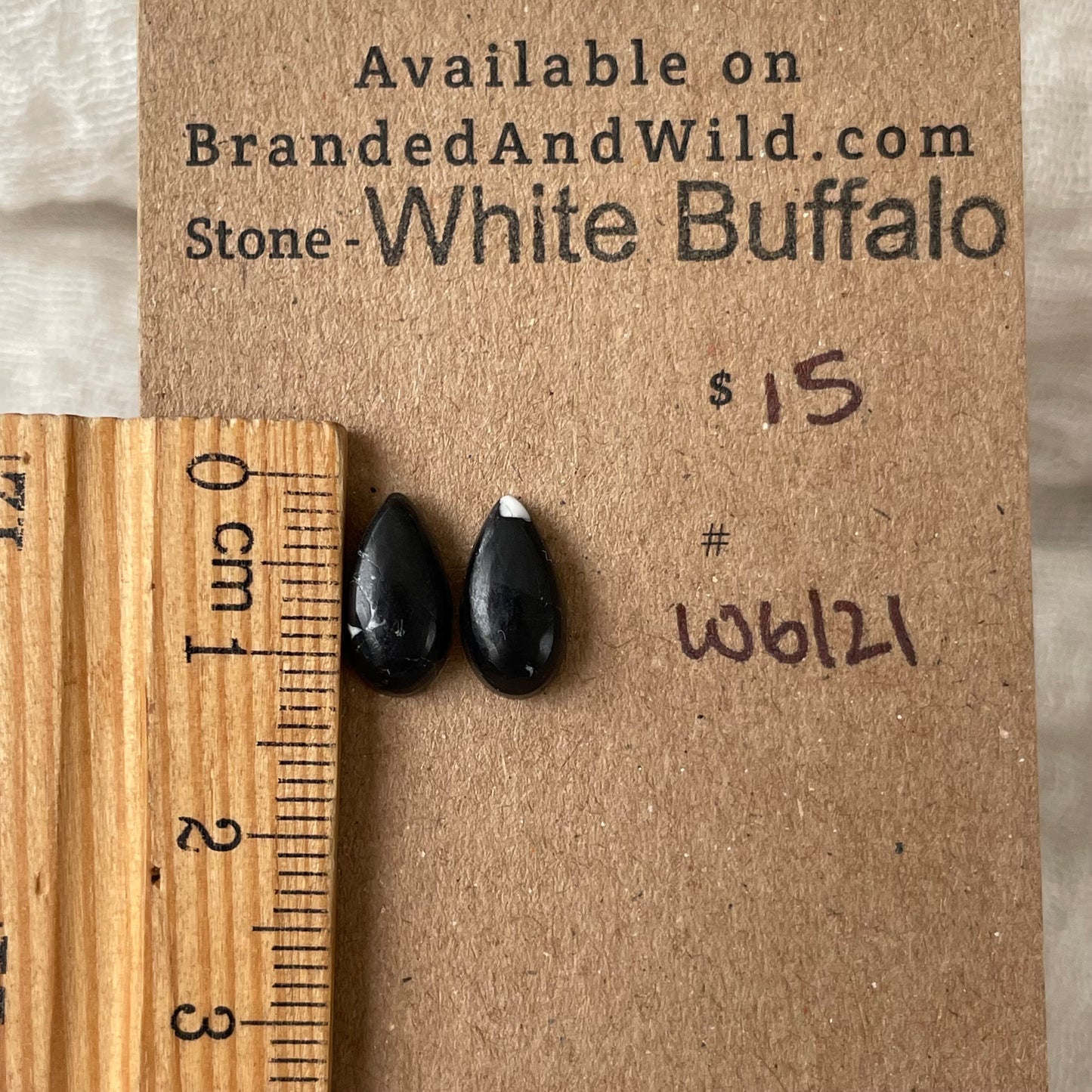 White Buffalo Cabochon - WB121 0ED07CFB-3C25-45CA-9D24-48D600DBC8AD Brandedandwild.com