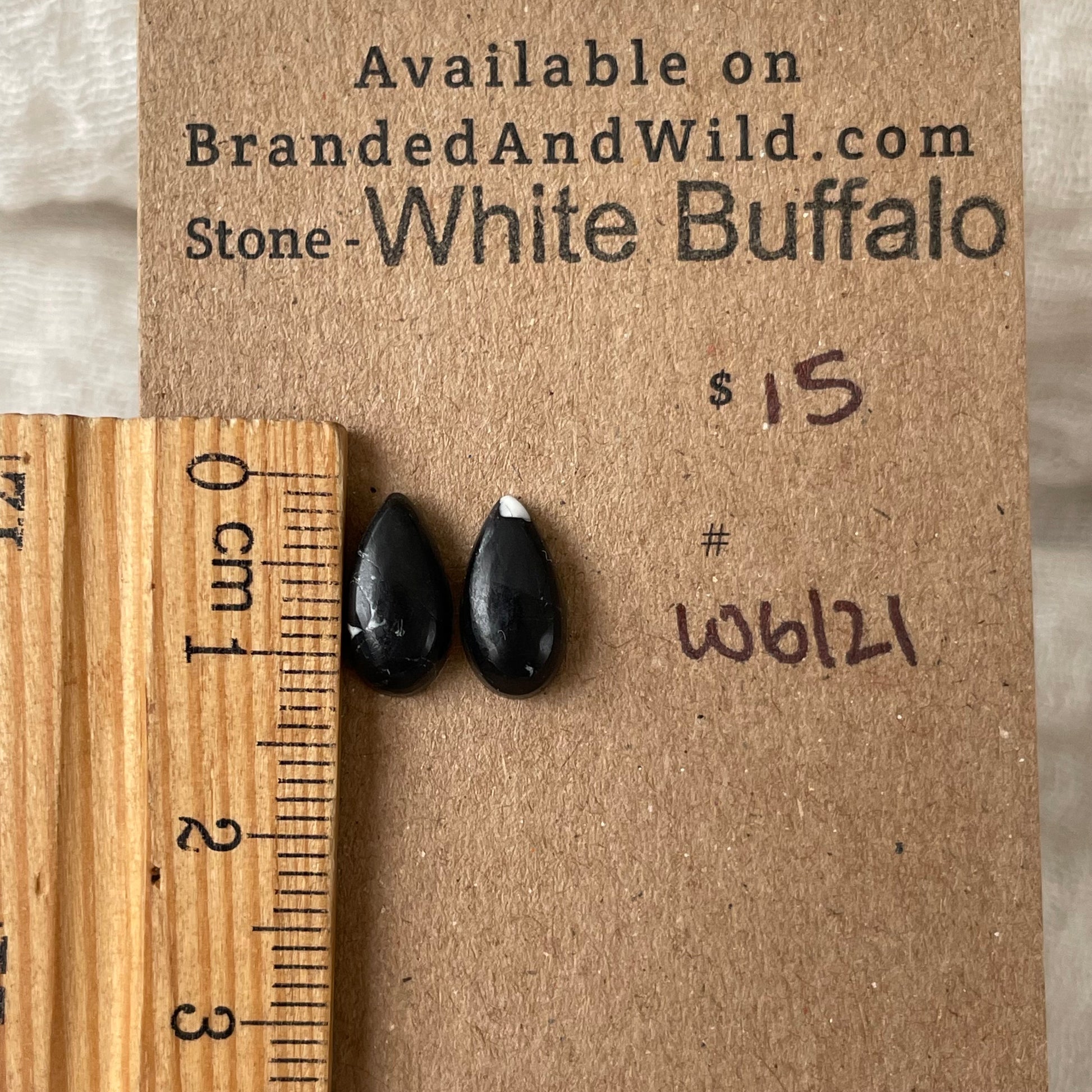 White Buffalo Cabochon - WB121 0ED07CFB-3C25-45CA-9D24-48D600DBC8AD Brandedandwild.com