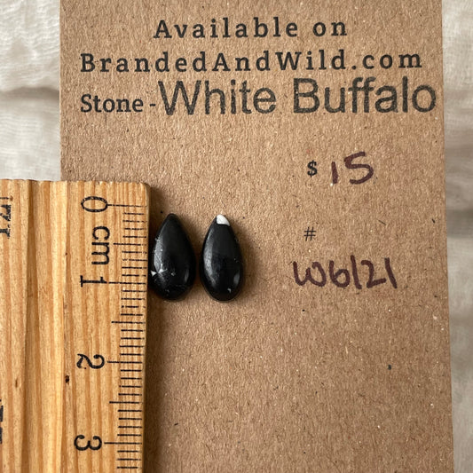 White Buffalo Cabochon - WB121 0ED07CFB-3C25-45CA-9D24-48D600DBC8AD Brandedandwild.com