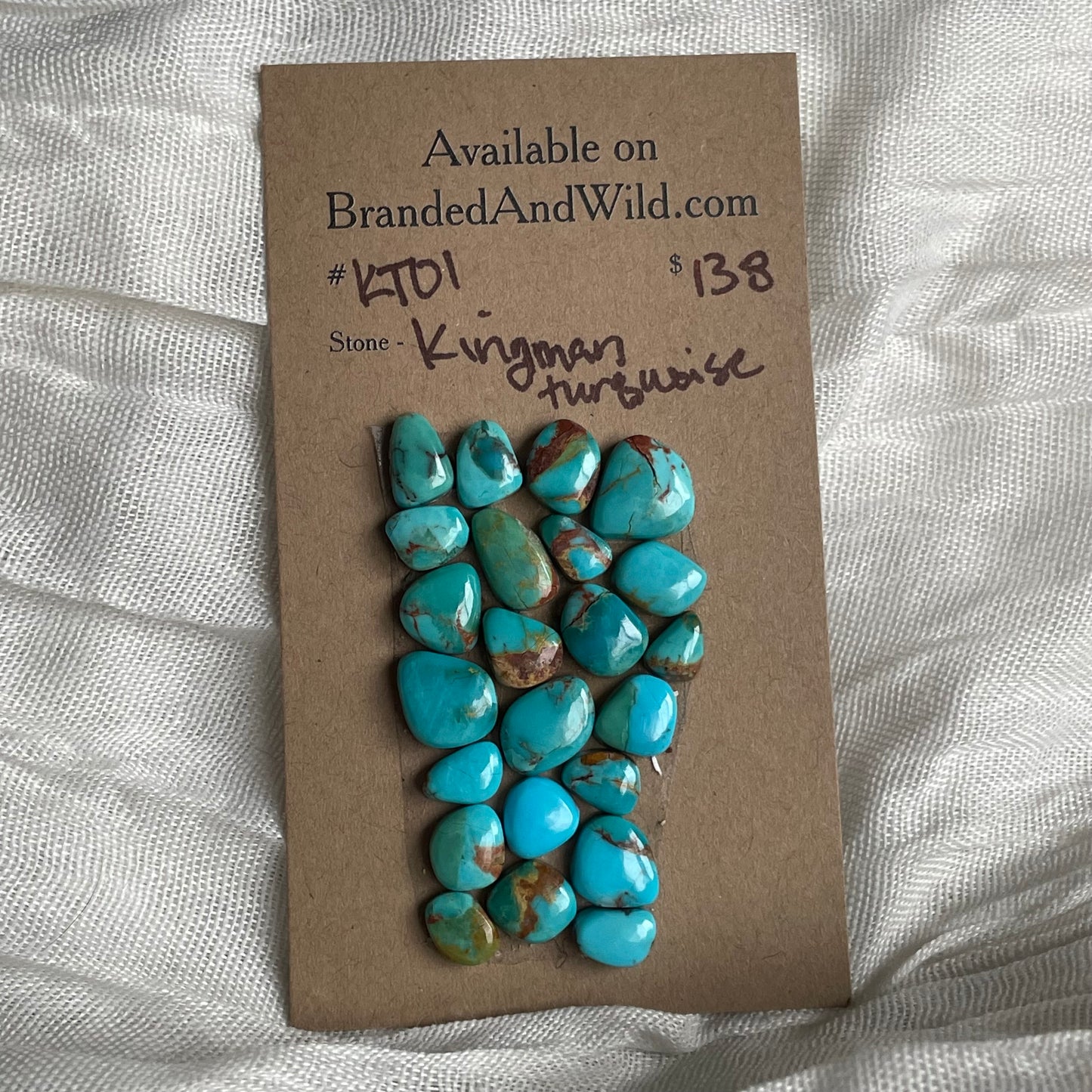 Kingman Turquoise Cabochon - KT01 0EEB60A4-8A00-45D4-9B8C-3D87C3AB9FF0 Brandedandwild.com
