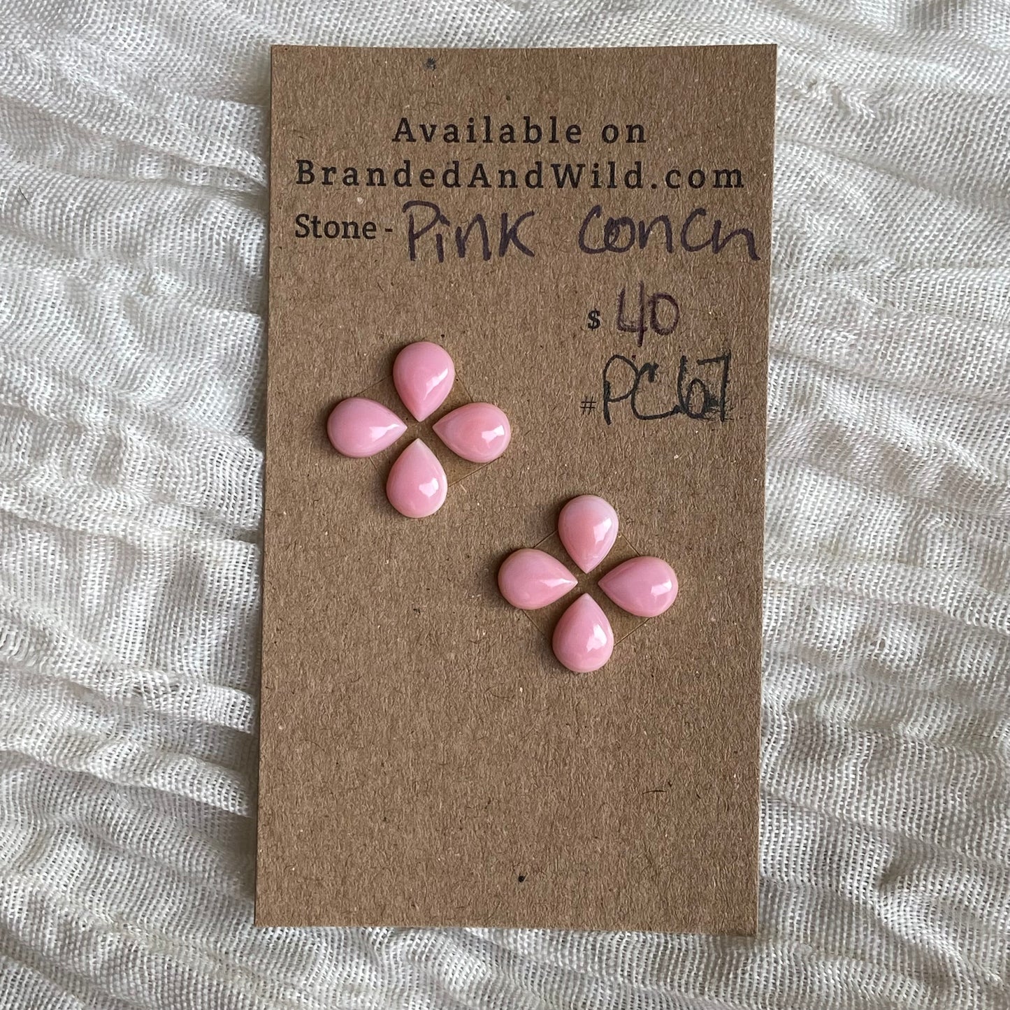 Pink Conch Cabochon - PC67 0EF05DF3-68A0-45CD-BF0E-ECBC34042925 Brandedandwild.com