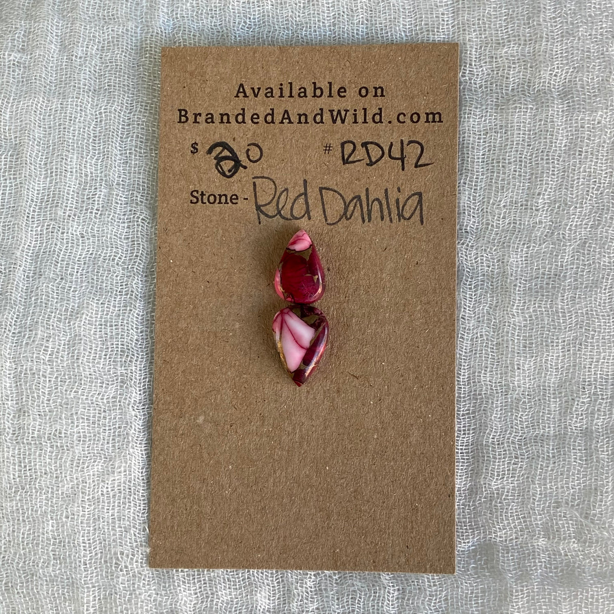 Red Dahlia Cabochon - RD42