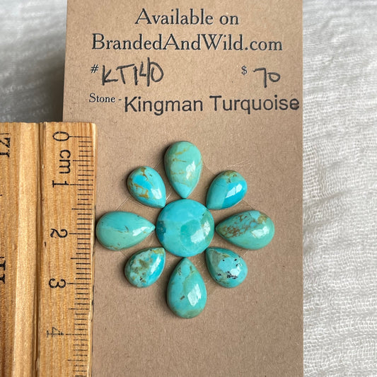 Kingman Turquoise Cabochon - KT140 0EF86999-36C1-4D3B-92BD-C22CED1BA708 Brandedandwild.com