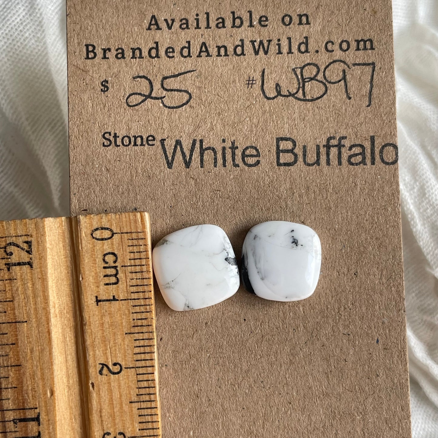 White Buffalo Cabochon - WB97 0EF9185B-9115-4451-AE33-258344EF62DB Brandedandwild.com