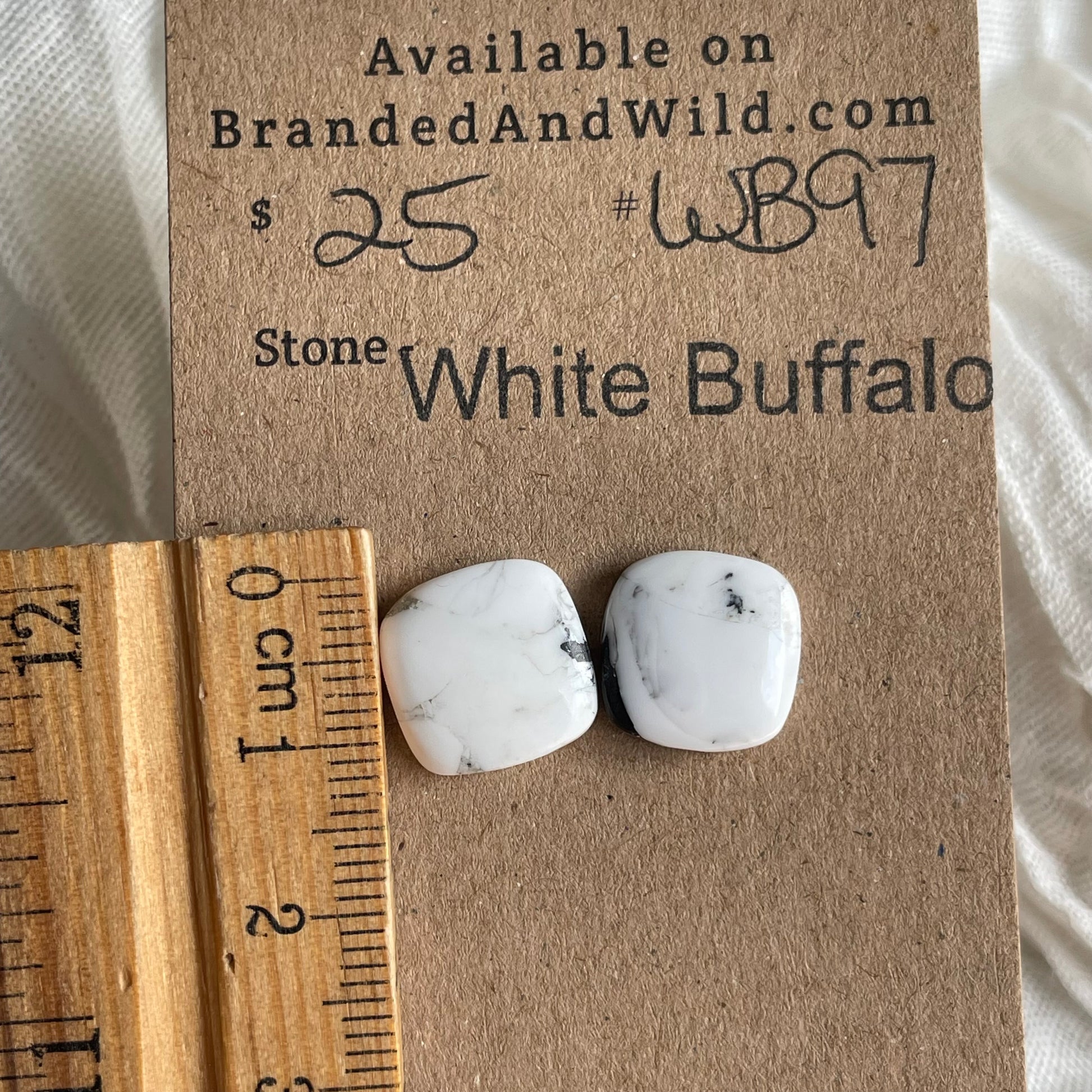 White Buffalo Cabochon - WB97 0EF9185B-9115-4451-AE33-258344EF62DB Brandedandwild.com