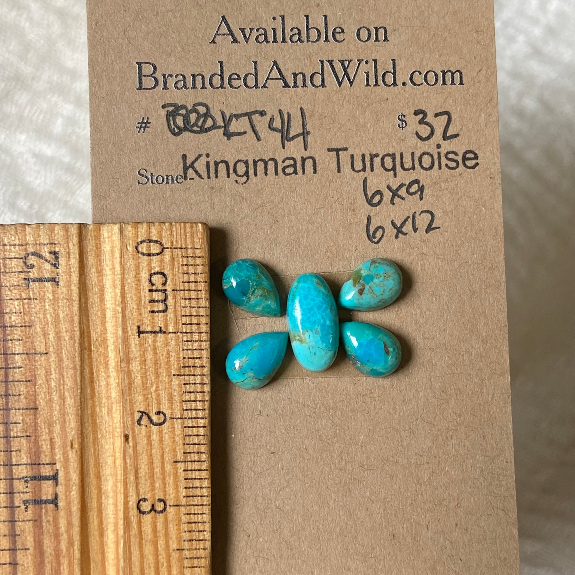 Kingman Turquoise Cabochon - KT44 0F0E6208-376C-4264-AA96-E12B339061AD Brandedandwild.com