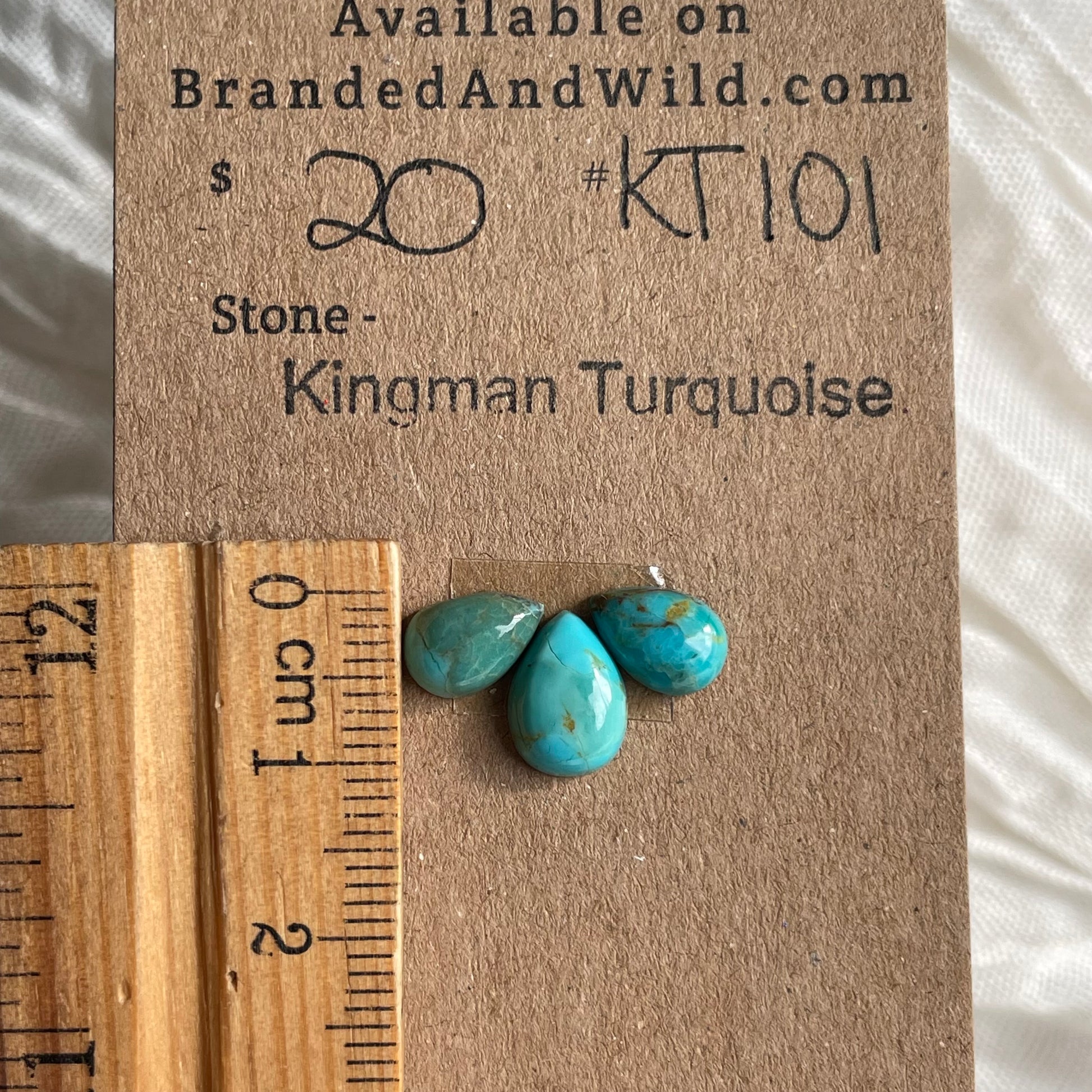 Kingman Turquoise Cabochon - KT101 0F1AD679-965E-4C7D-9C64-F4C32EB51E88 Brandedandwild.com