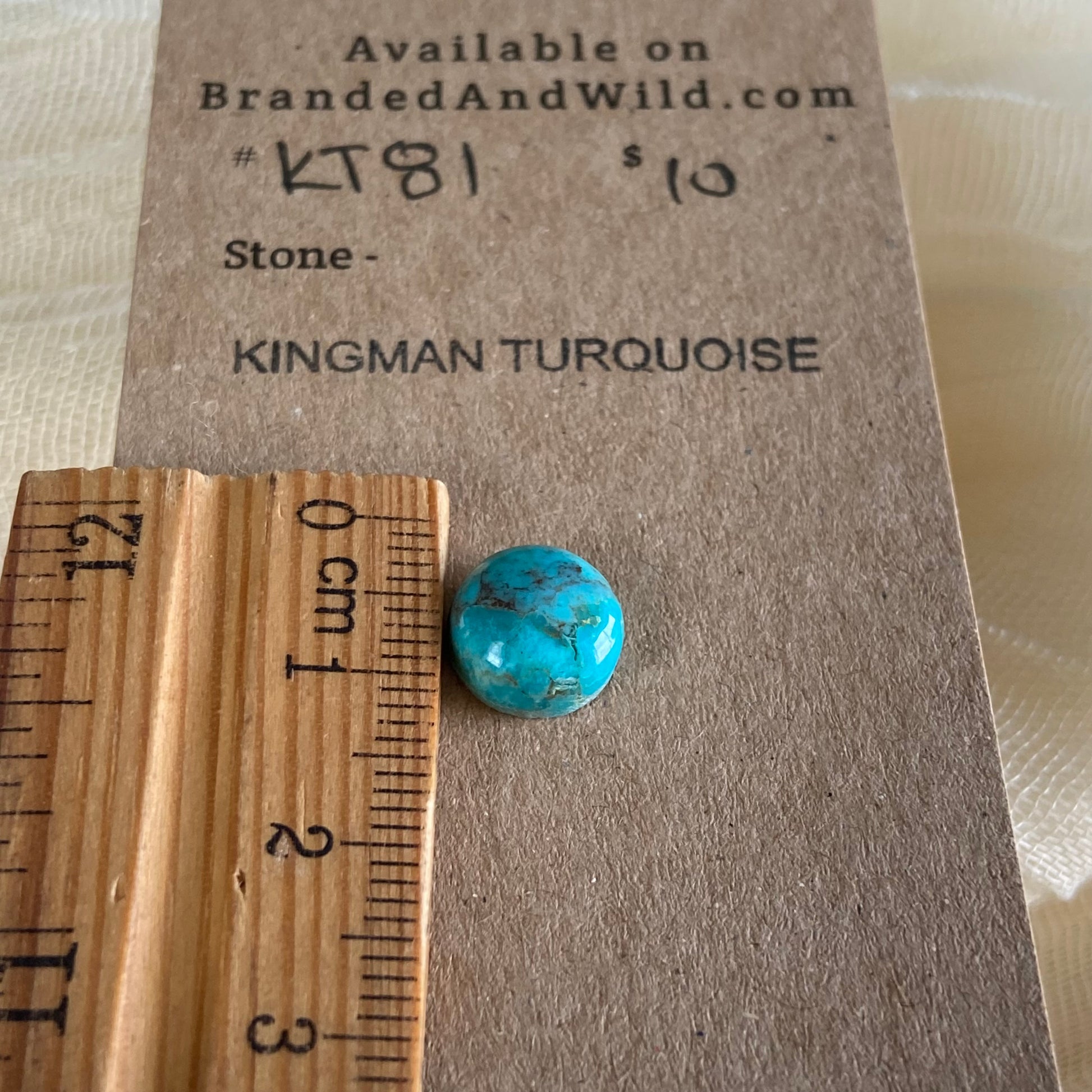 Kingman Turquoise Cabochon - KT81 0F26ED6A-BEED-41EC-9255-78D31BE6AB2F Brandedandwild.com